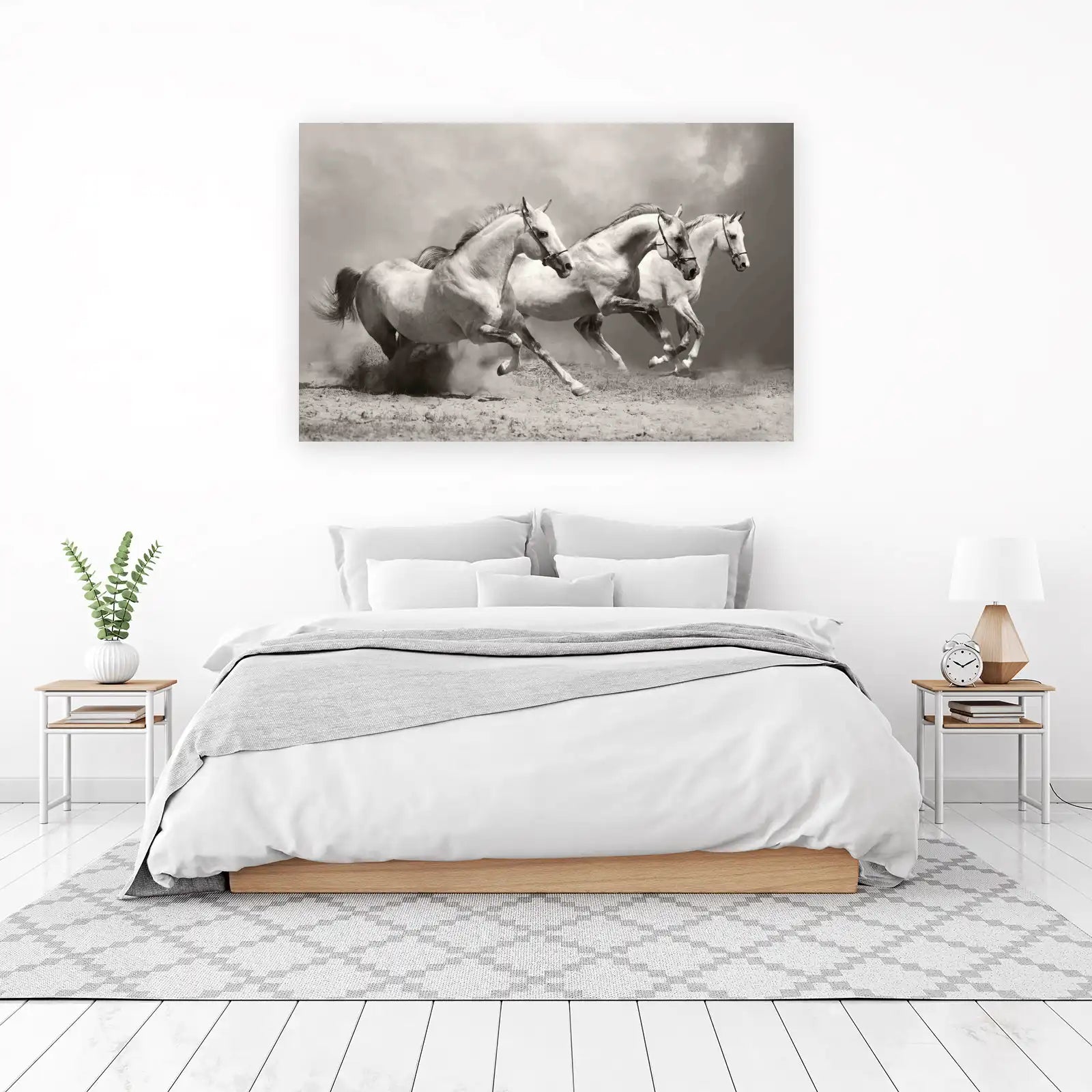 Majestic Trio Galloping Horses Wall Art