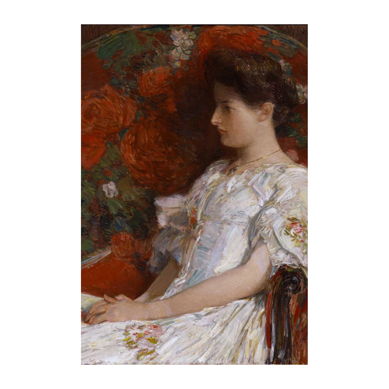 Elegant Lady Portrait Impressionist Wall Art