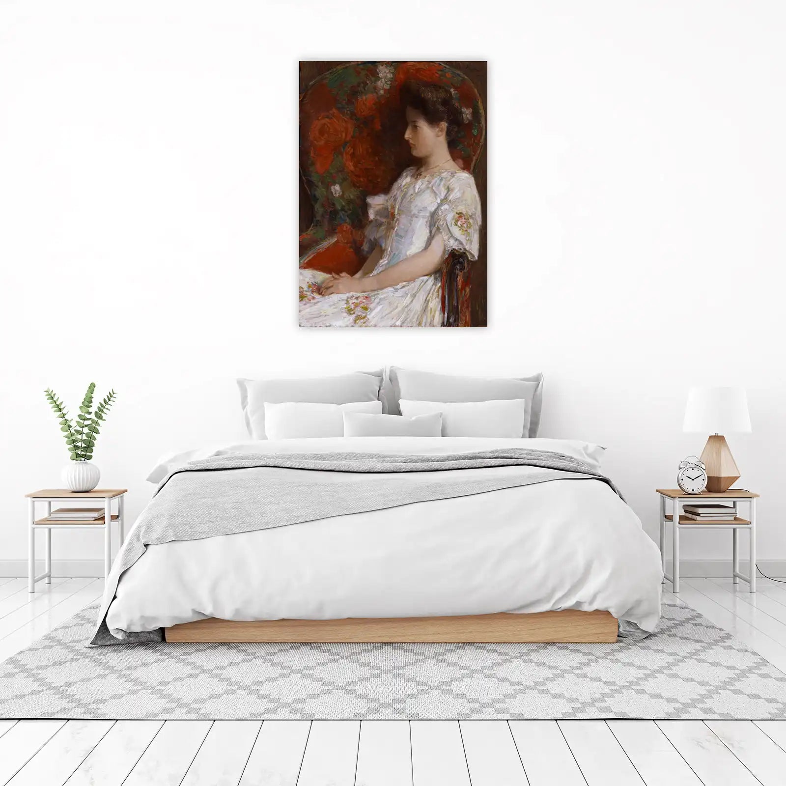 Elegant Lady Portrait Impressionist Wall Art