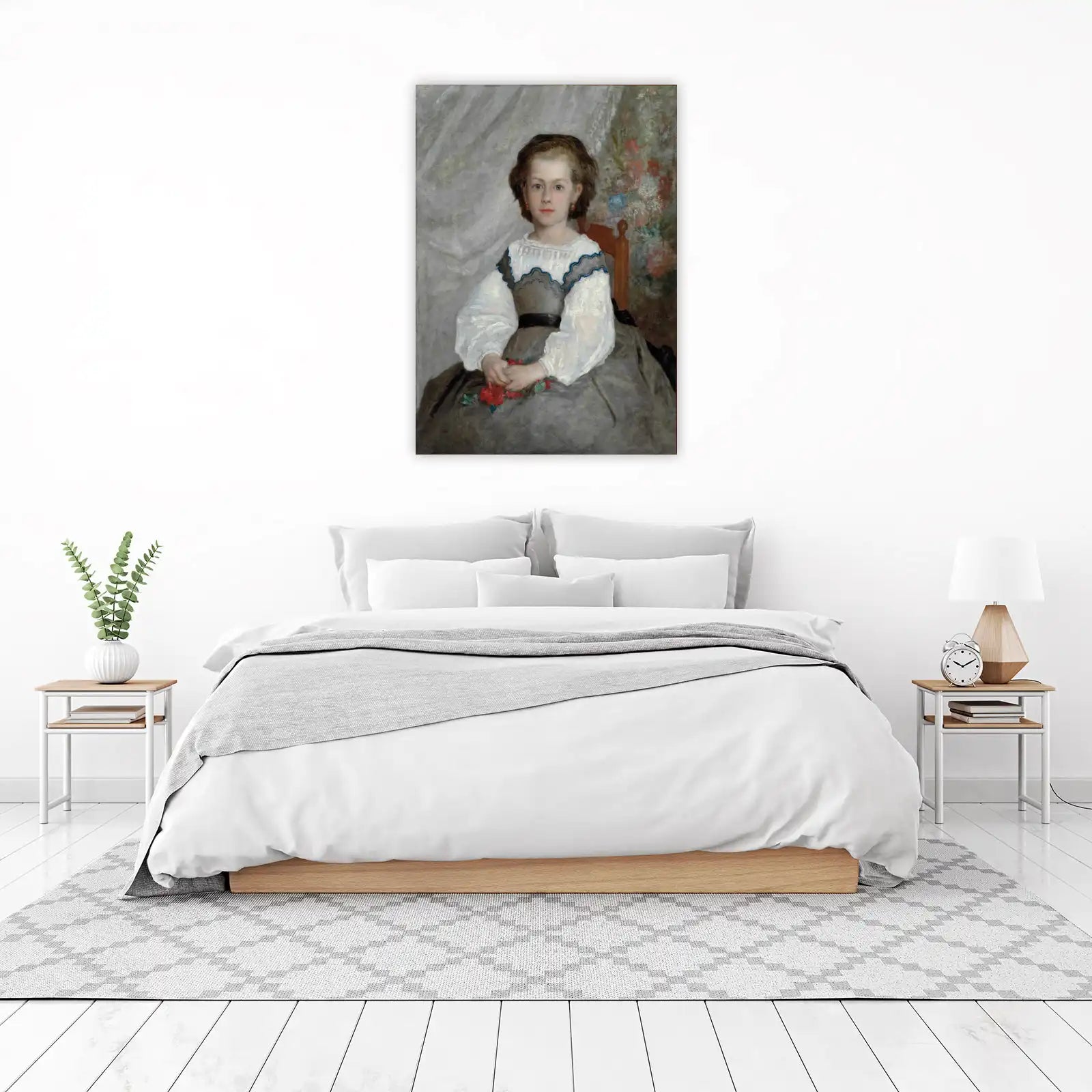 Young Girl with Roses Renoir Wall Art