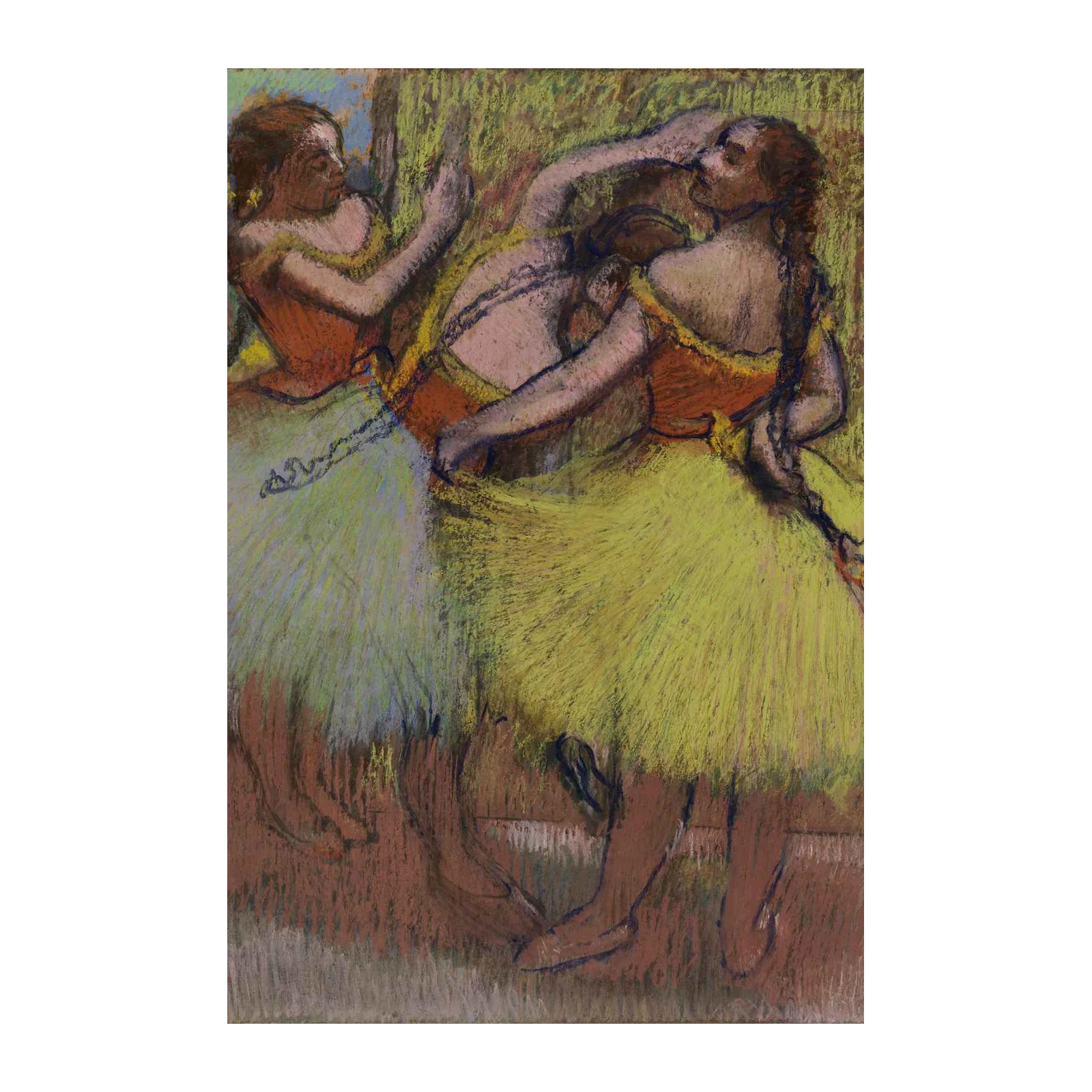 Degas Dancers in Yellow Tutus Wall Art