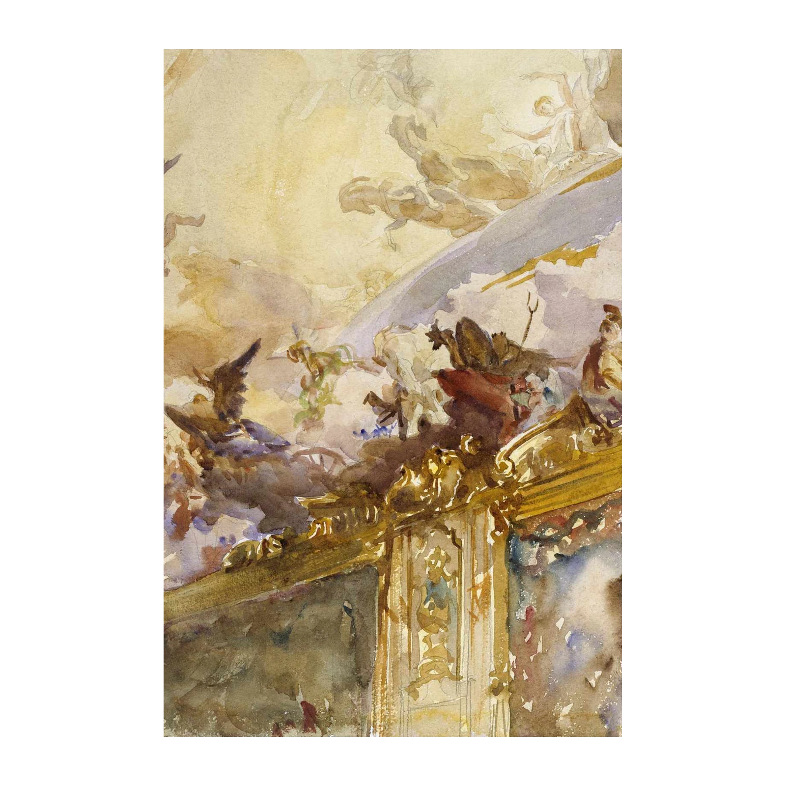 Classical Cherub & Gold Ornate Wall Art