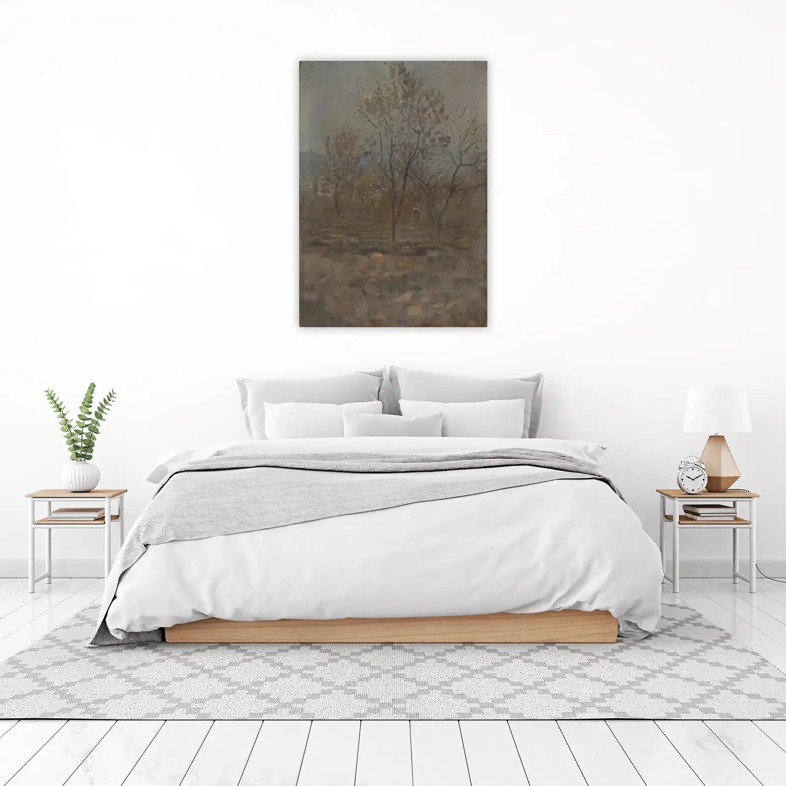 Serene Blossom Trees Landscape Wall Art