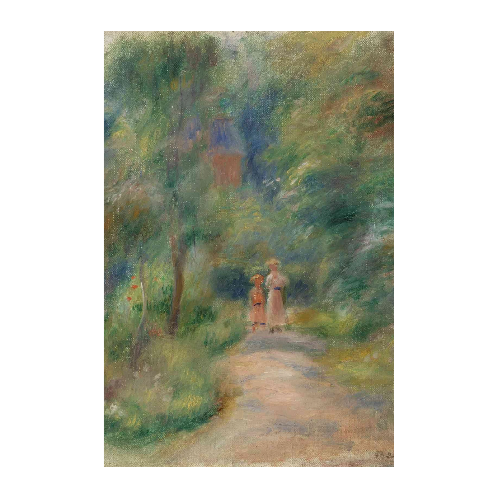 Impressionist Path Walk Wall Art - Serene Garden Art