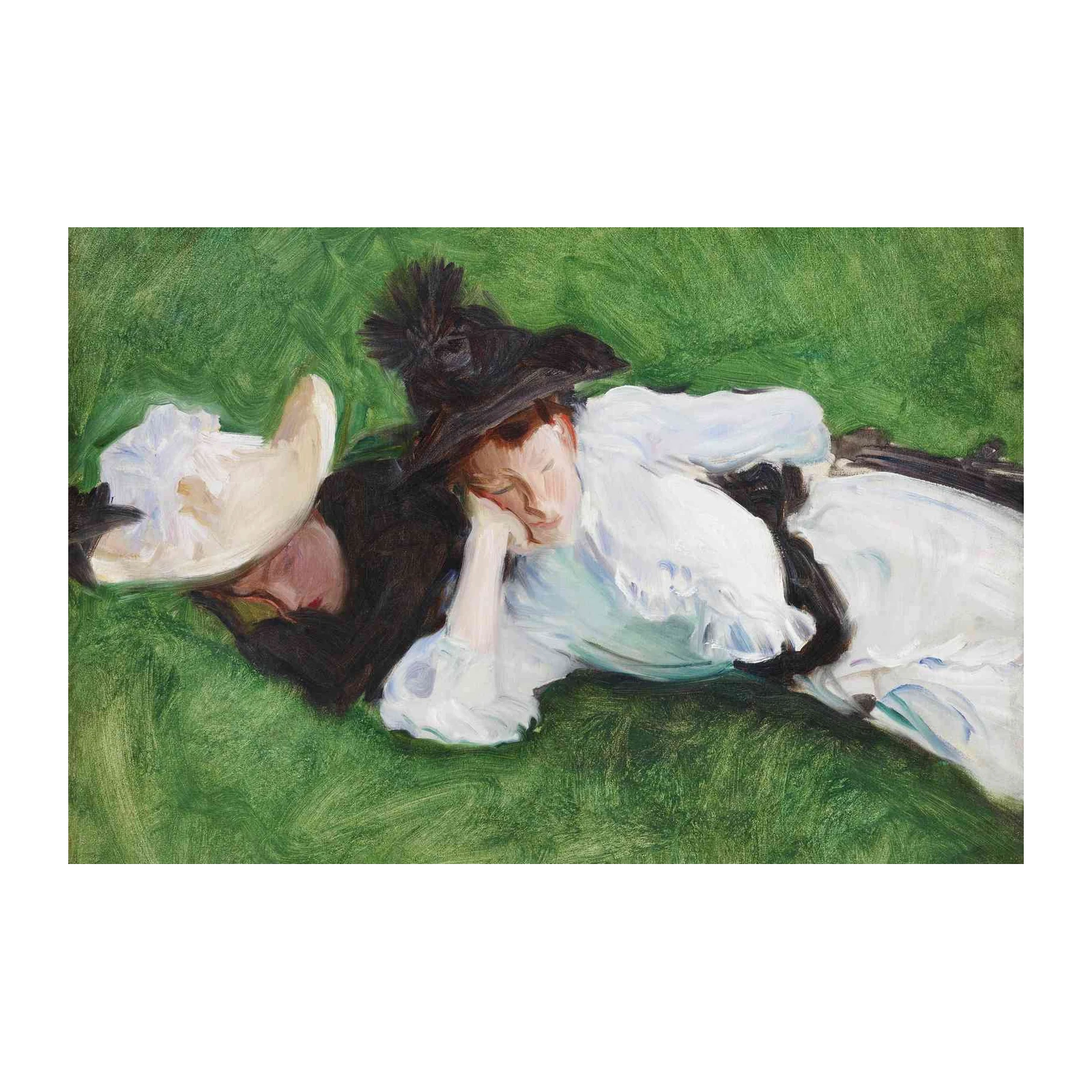 Relaxing Ladies in Nature Oil Painting Wall Art
