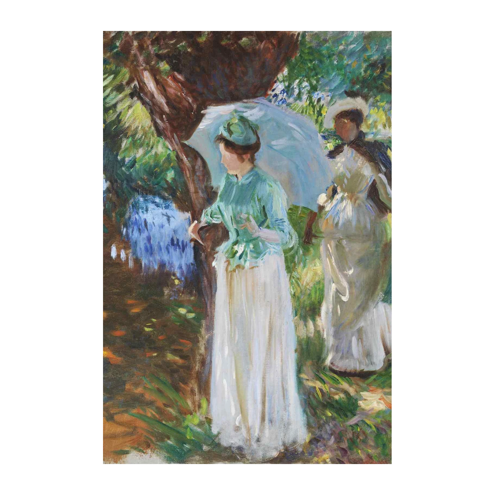 Impressionist Garden Scene Ladies Wall Art