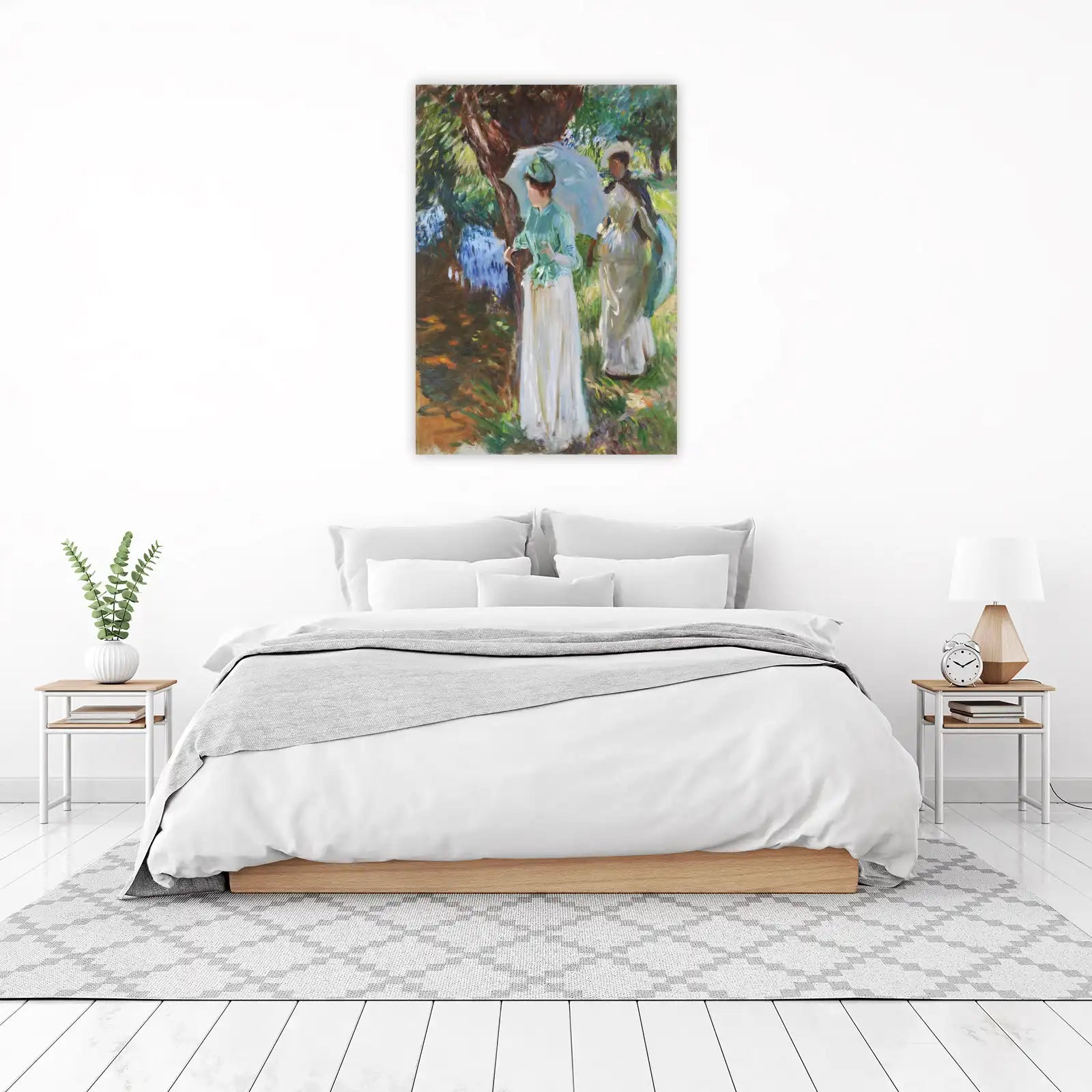 Impressionist Garden Scene Ladies Wall Art