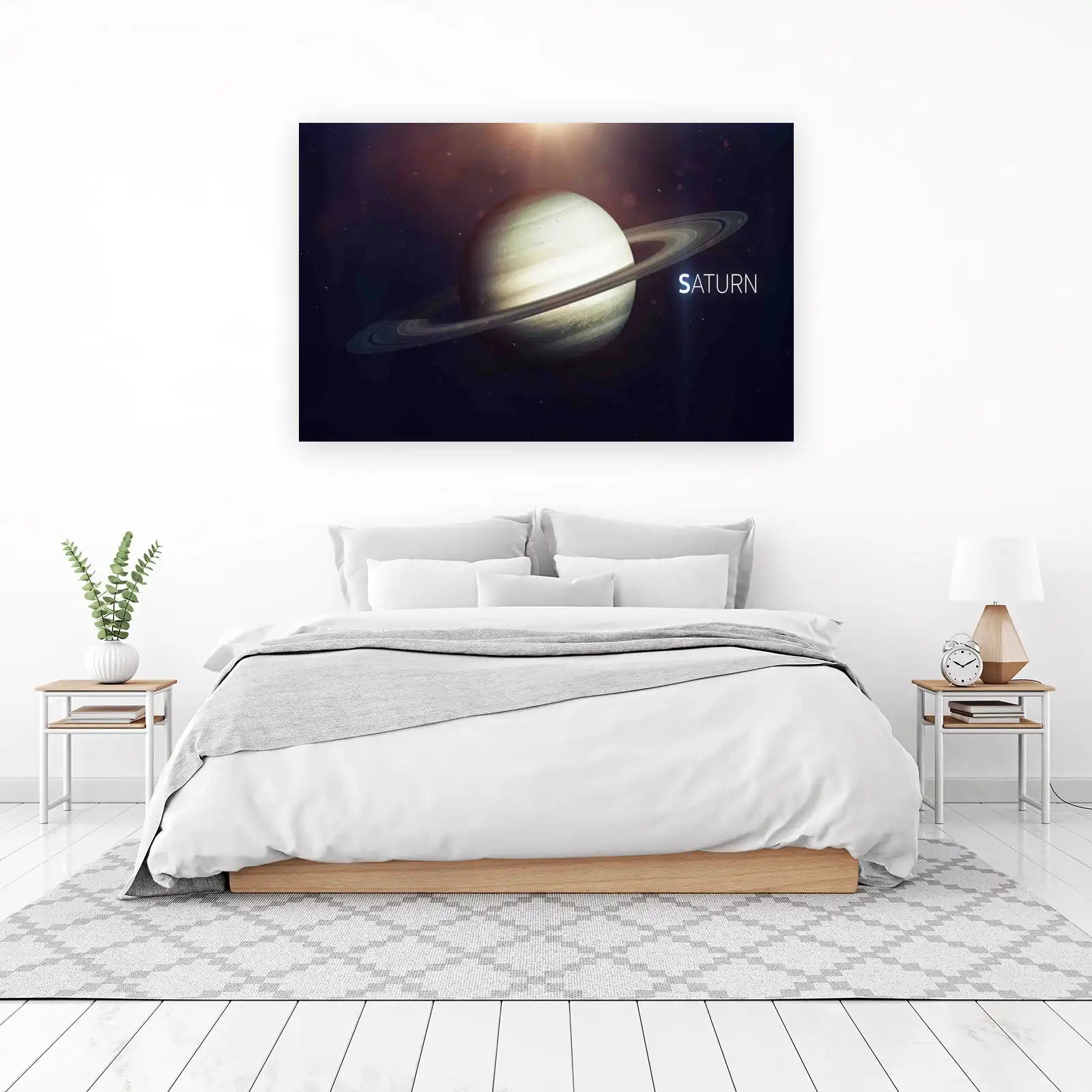 Majestic Saturn Space Art Wall Art