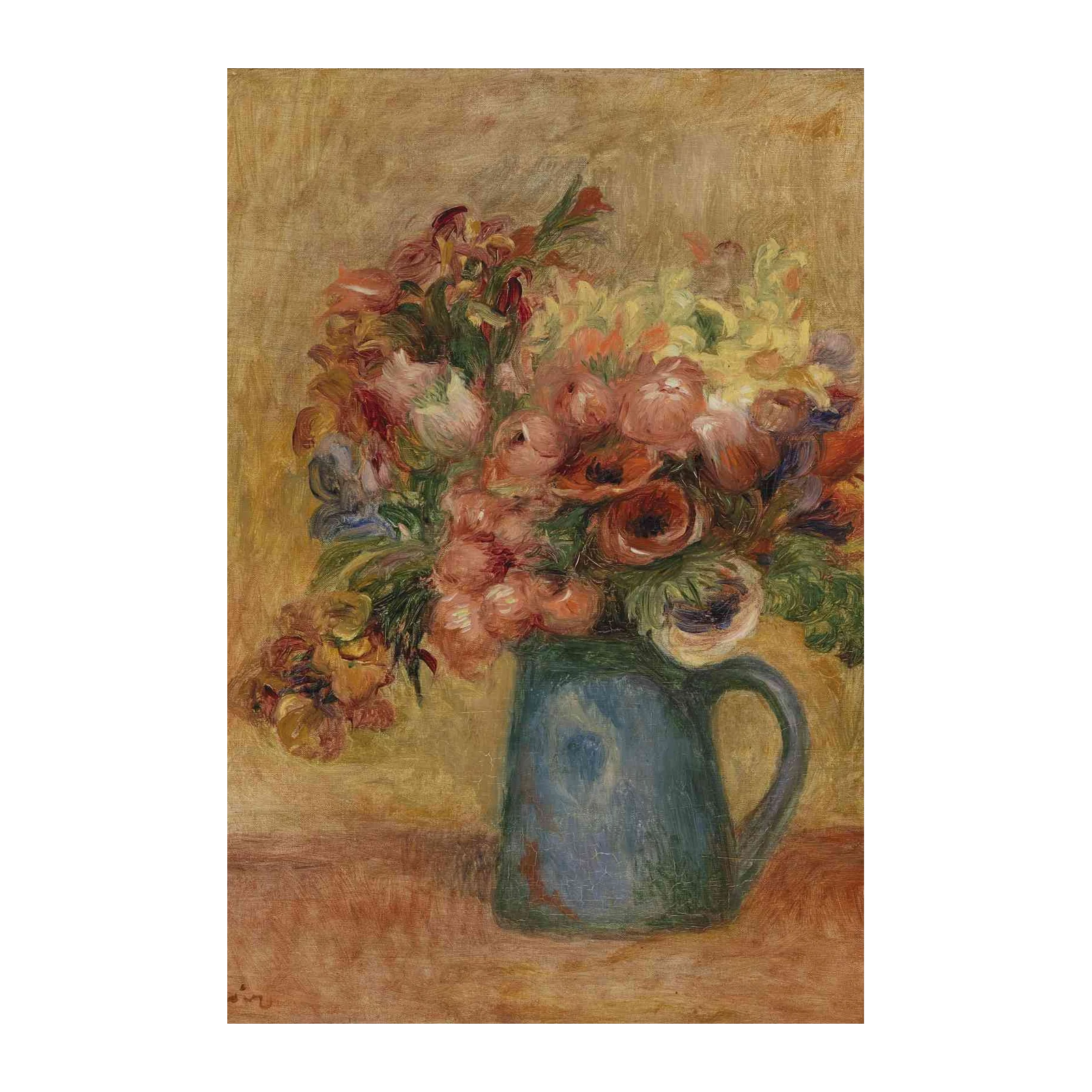 Impressionist Bouquet Blue Pitcher Wall Art