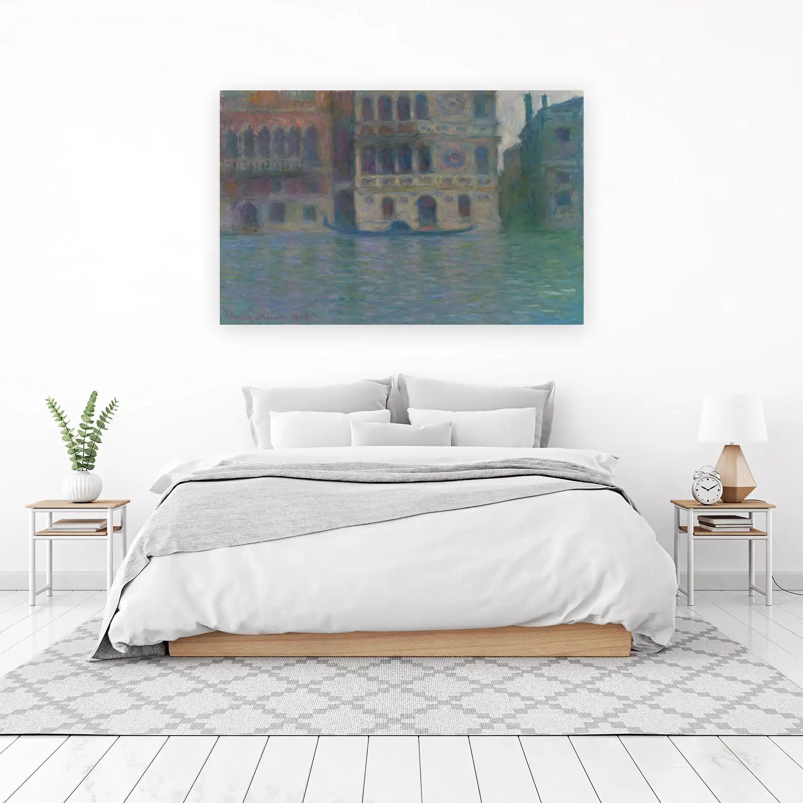 Venetian Serenity Monet Style Gondola Wall Art