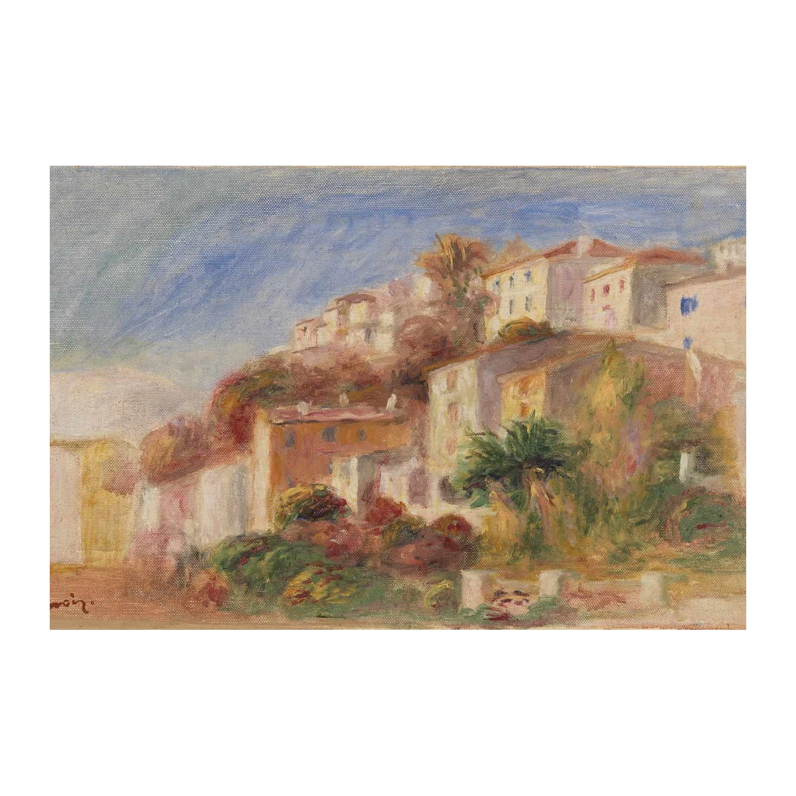 Sun-Drenched Mediterranean Village Wall Art