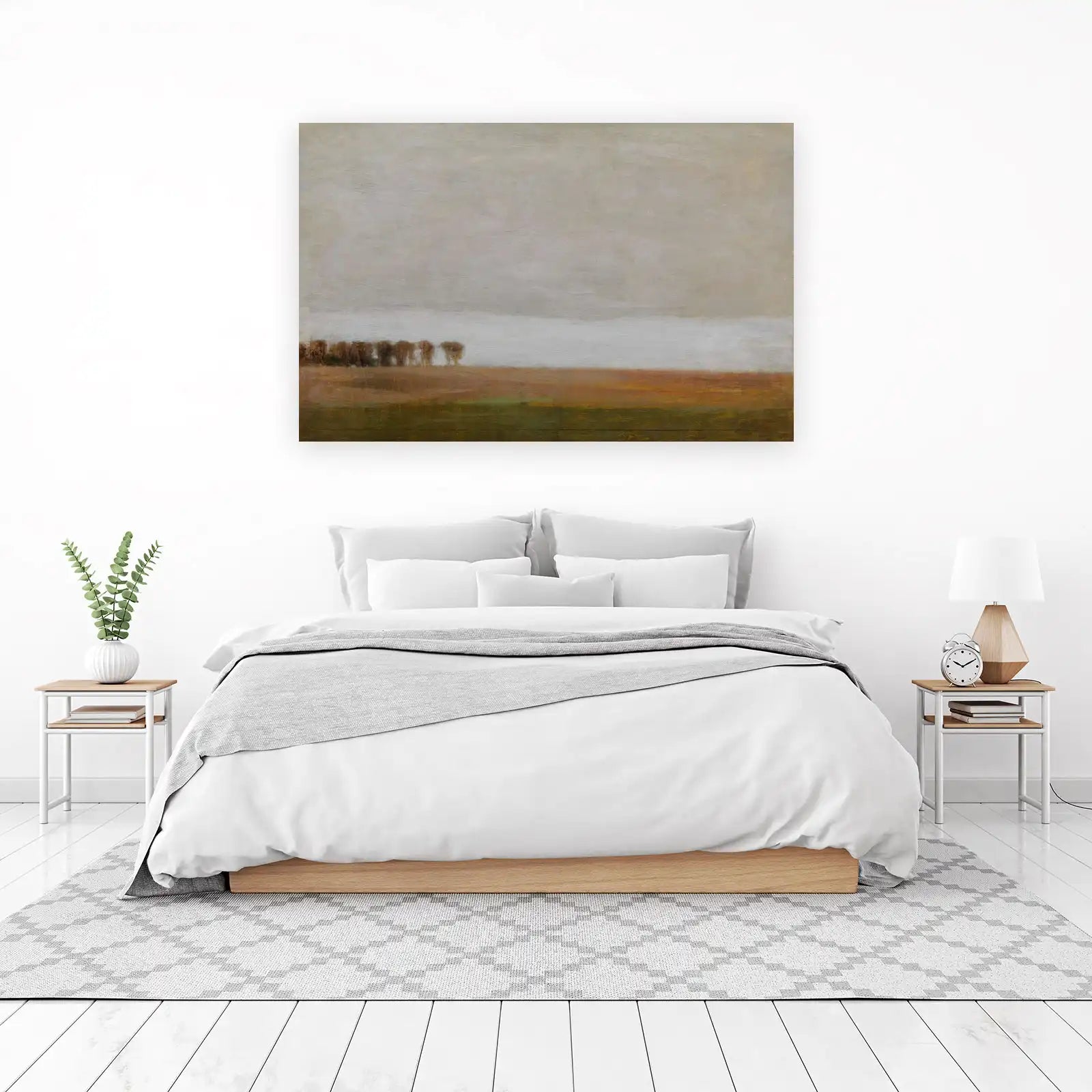 Serene Landscape Abstract Trees Wall Art