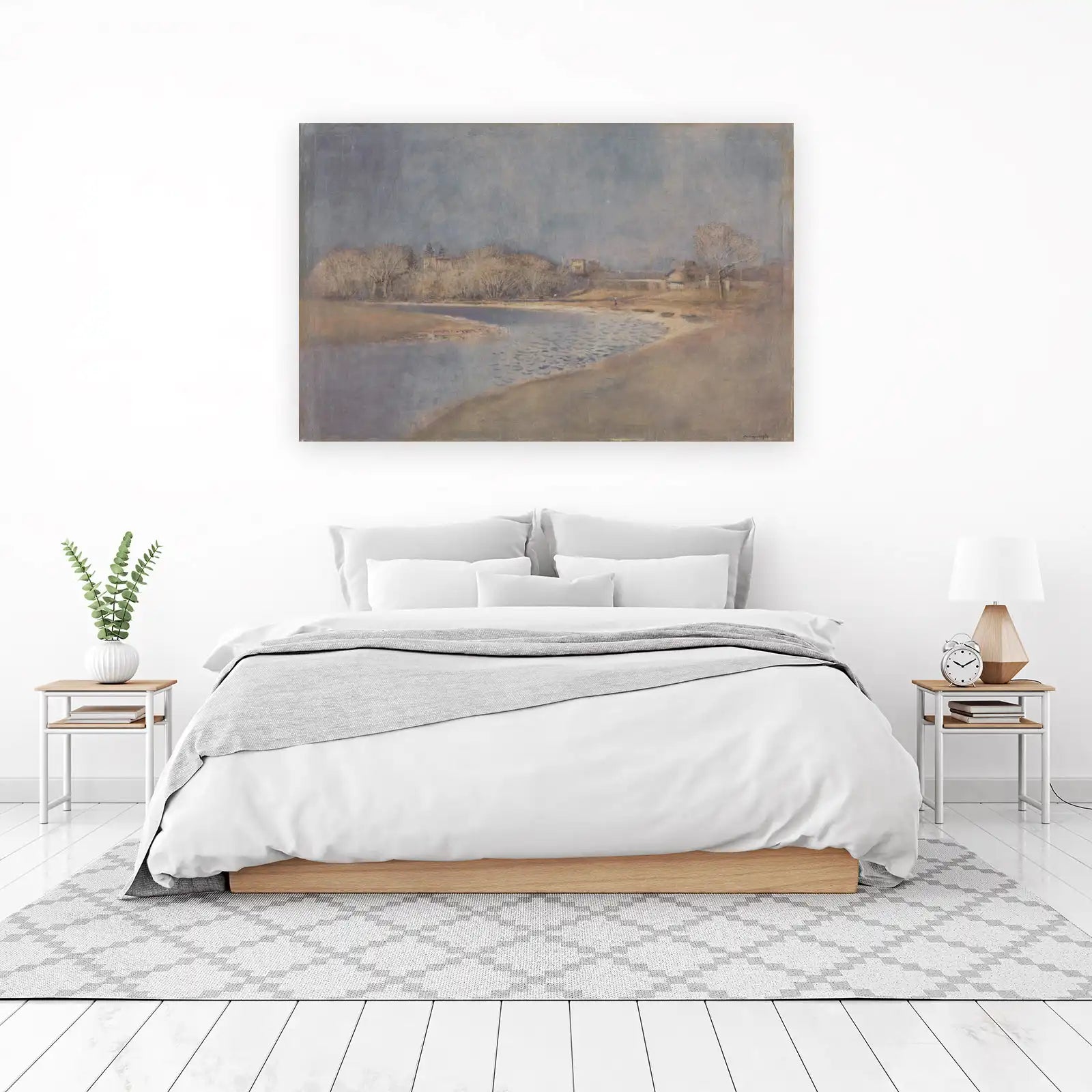 Serene Landscape River Scene Wall Art