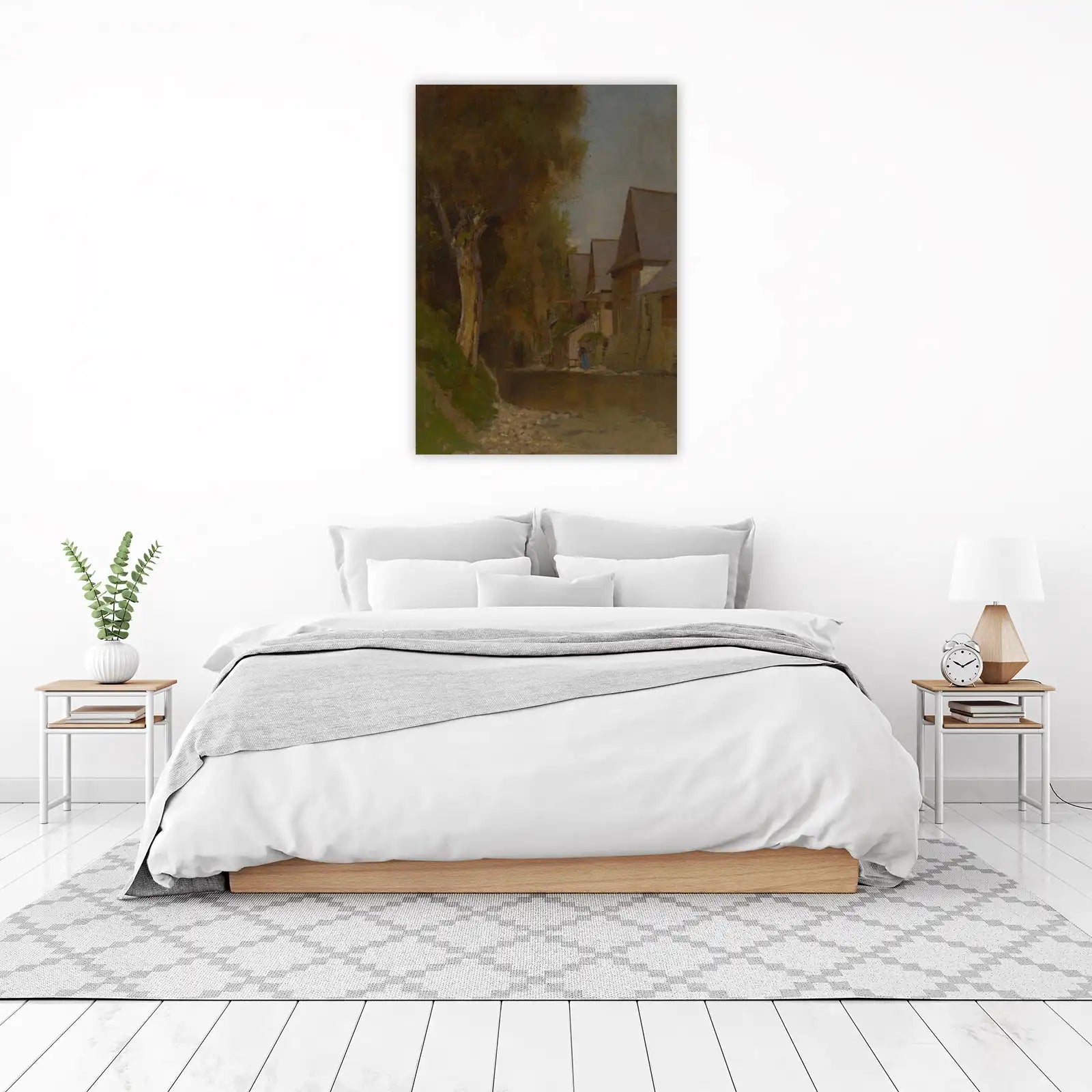 Rustic Village Serenity Landscape Wall Art
