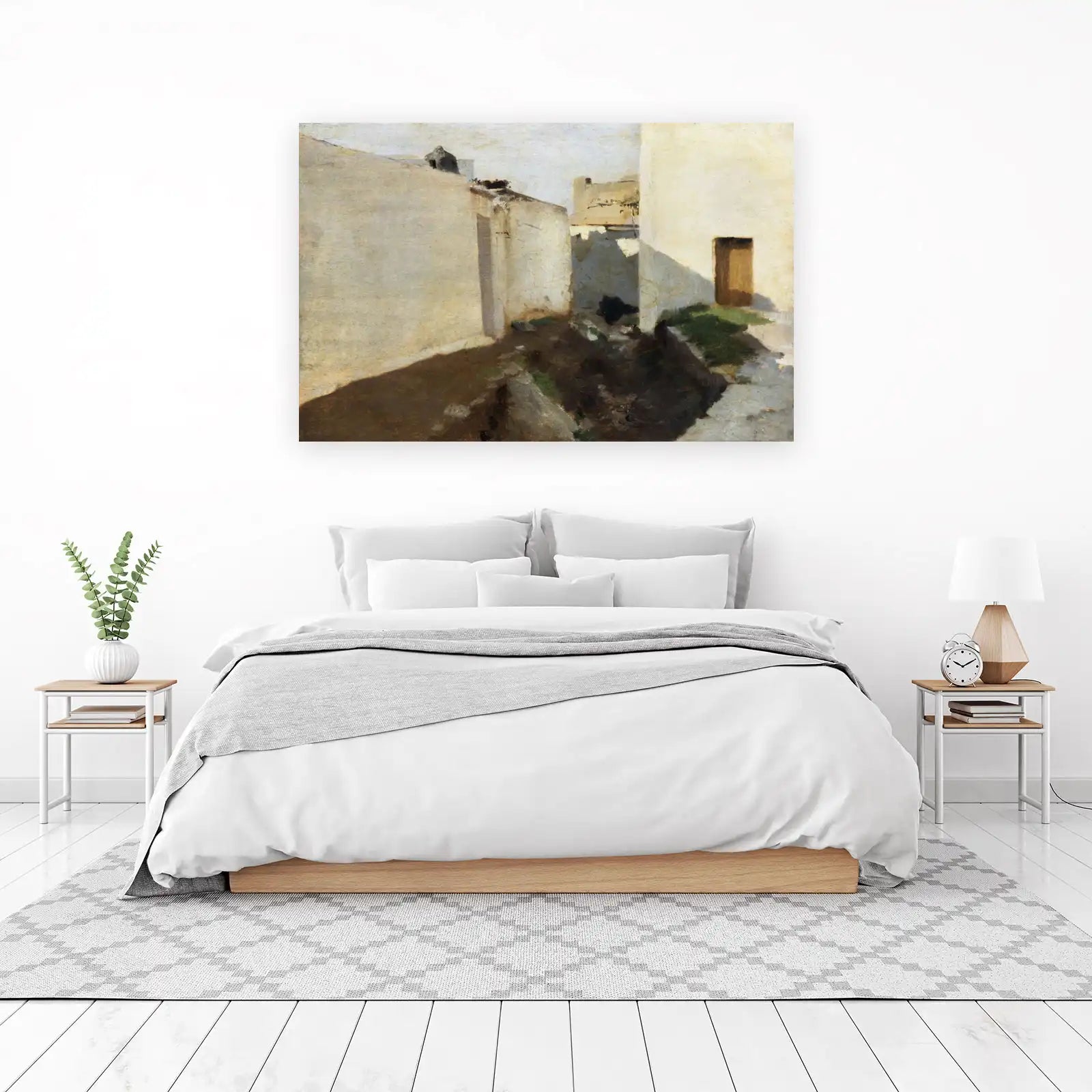 Sun-Drenched Alleyway Impressionist Wall Art