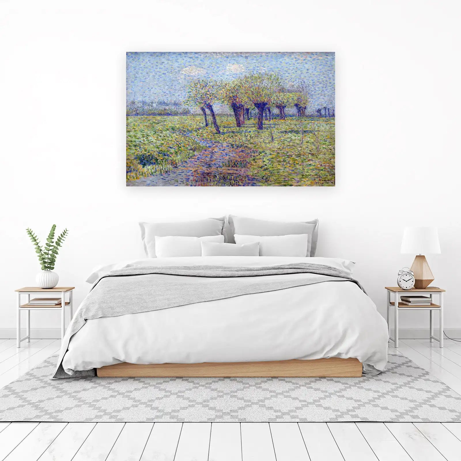 Serene Landscape Trees Wall Art - Impressionist Art