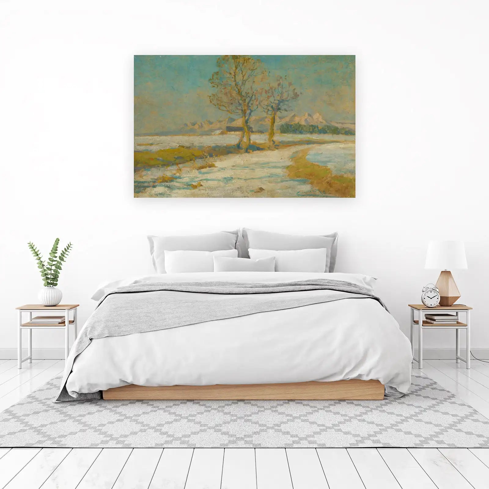 Winter Landscape with Mountains Wall Art