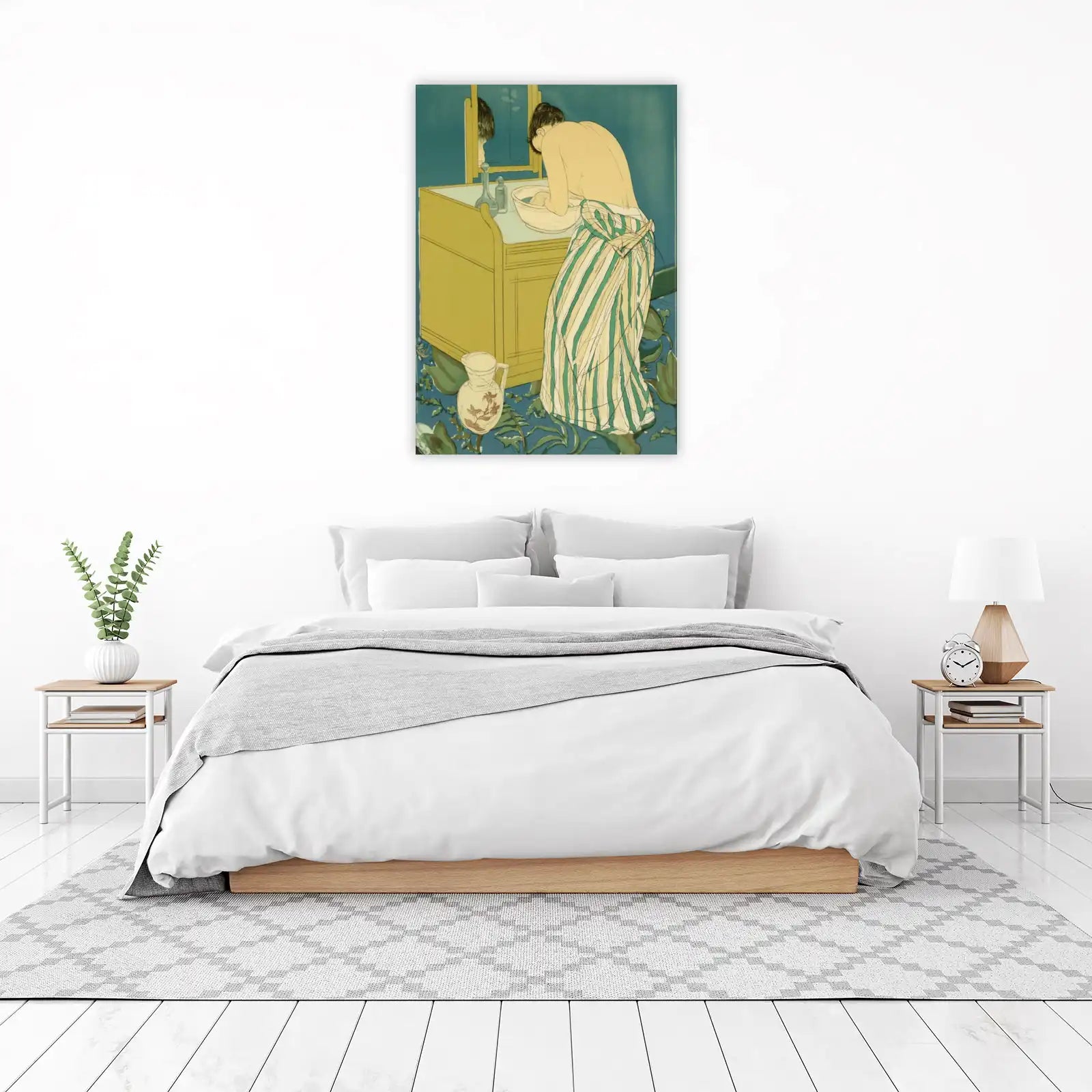 Serene Morning Ritual Vintage Wall Art Wall Art