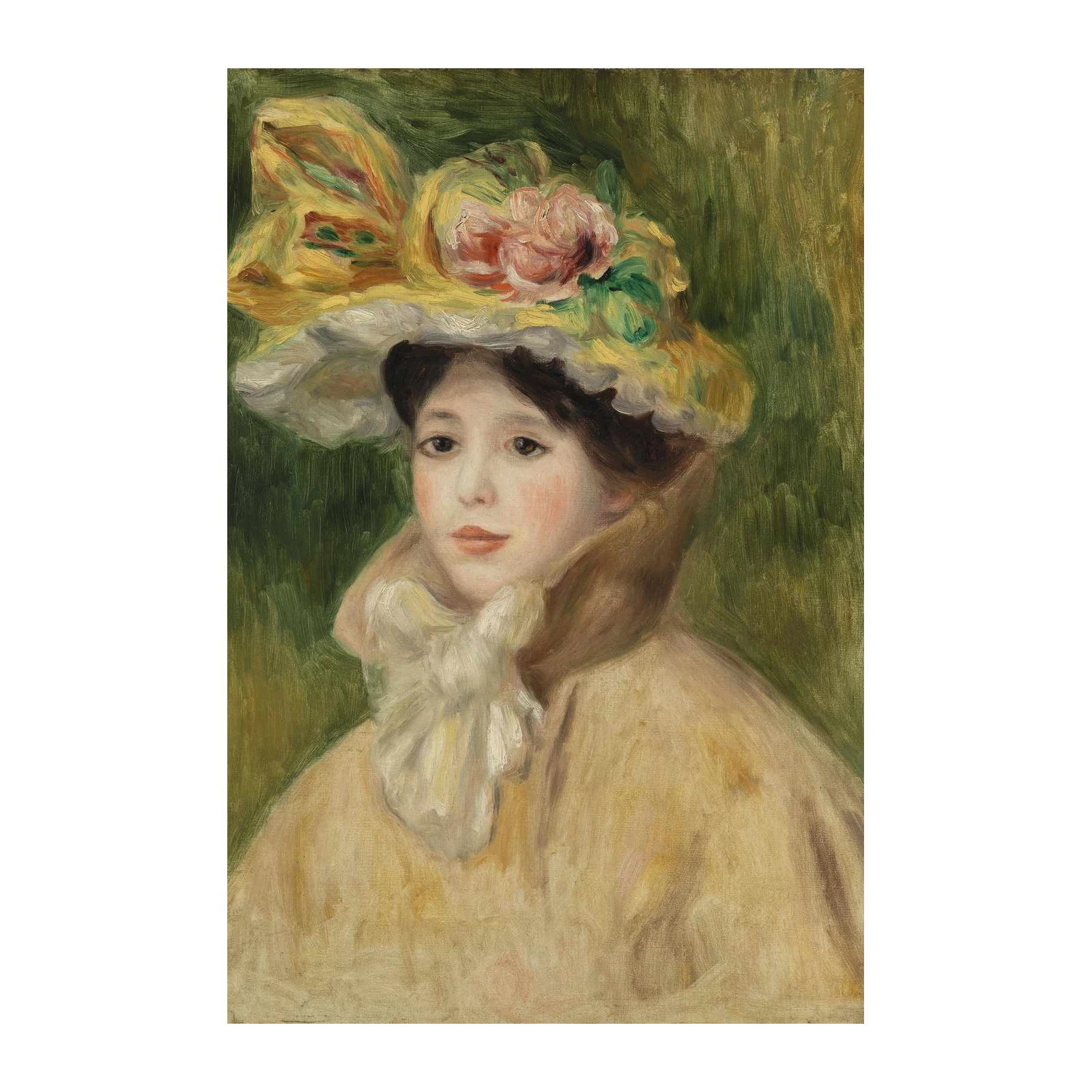 Impressionist Lady with Yellow Hat Wall Art