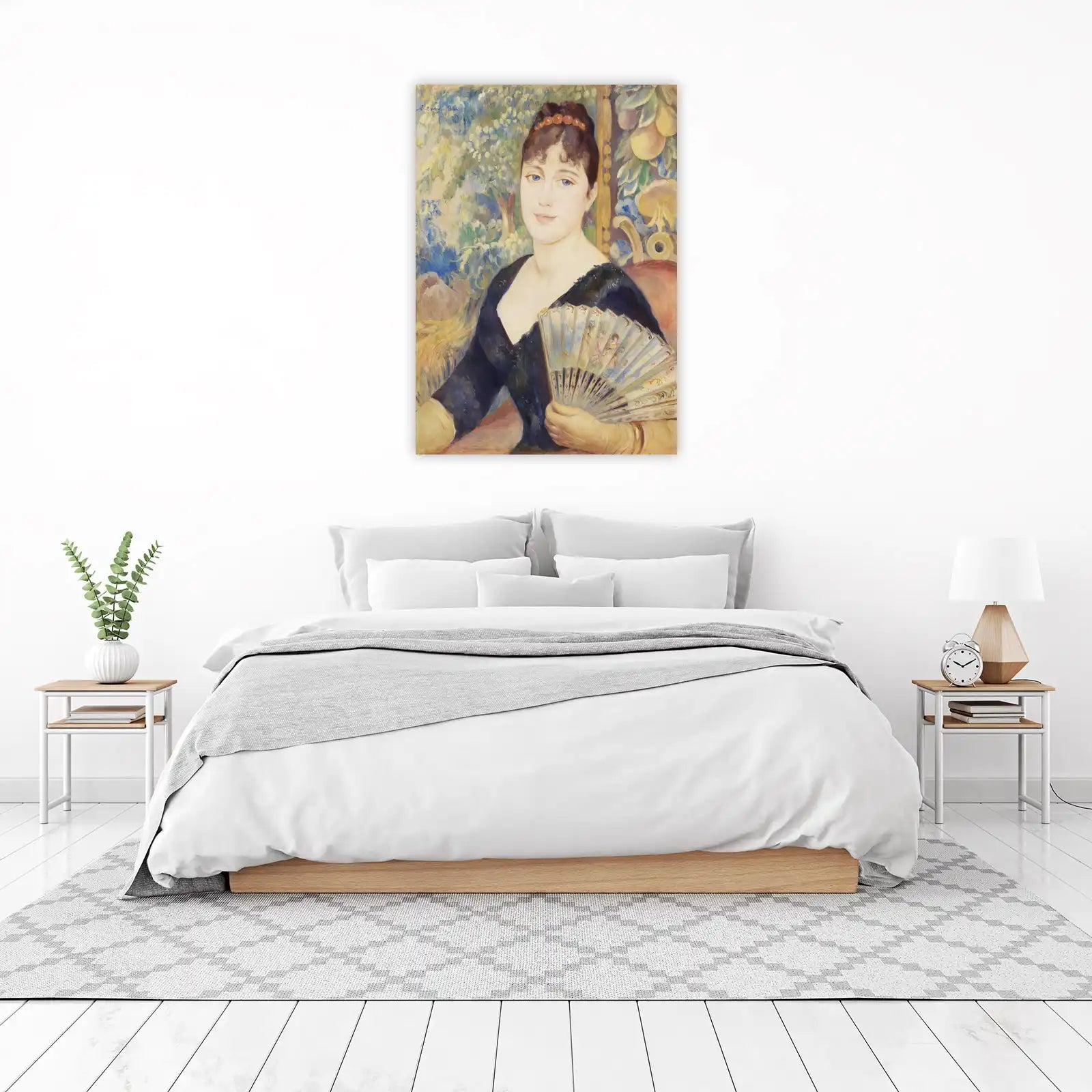 Elegant Woman with Fan Impressionist Wall Art