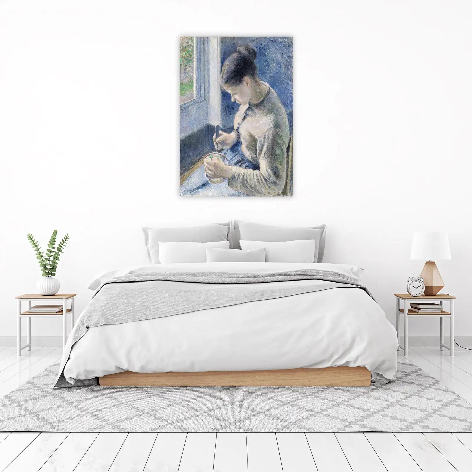 Serene Woman by Window "Girl with Bowl" Wall Art