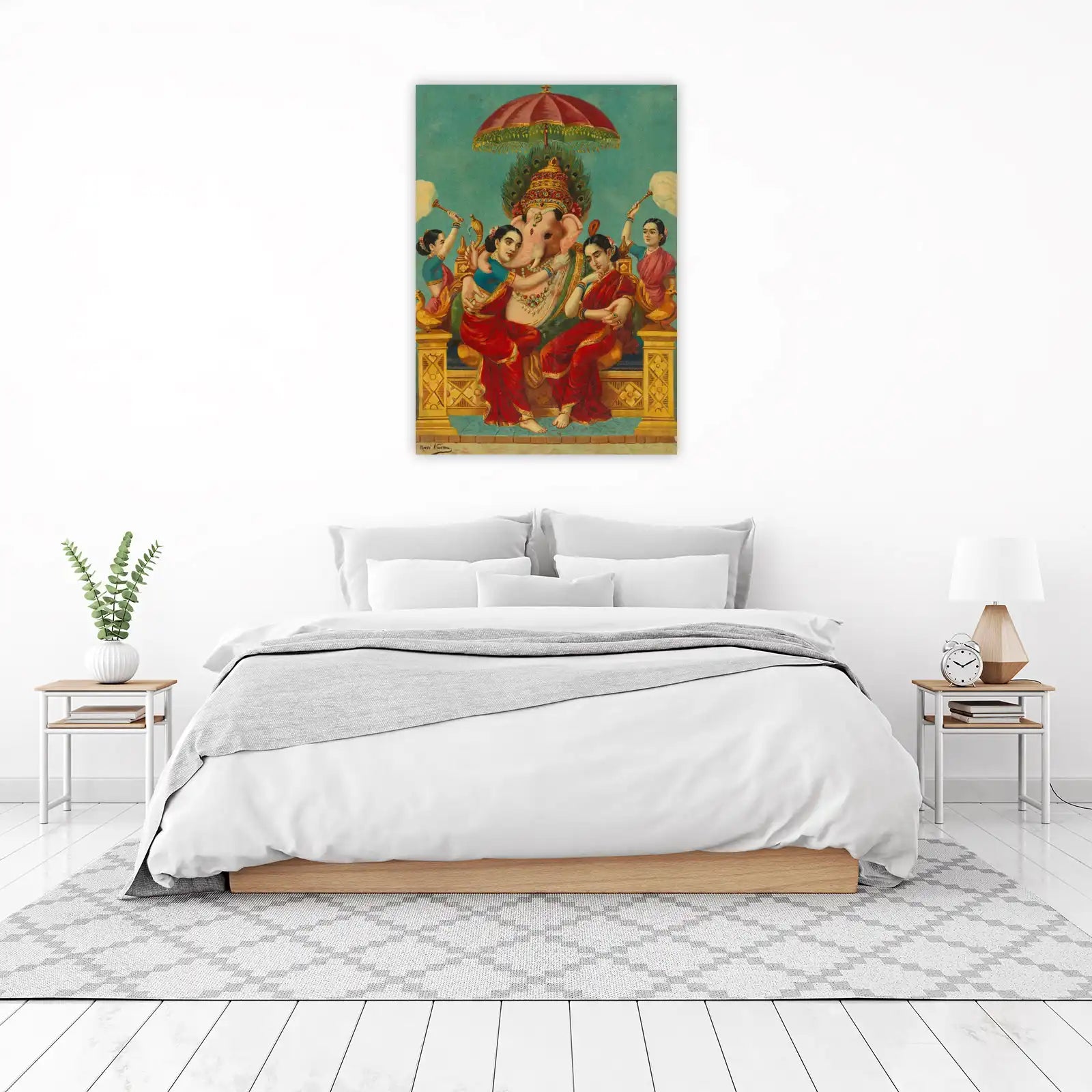 Ganesha with Attendants Wall Art