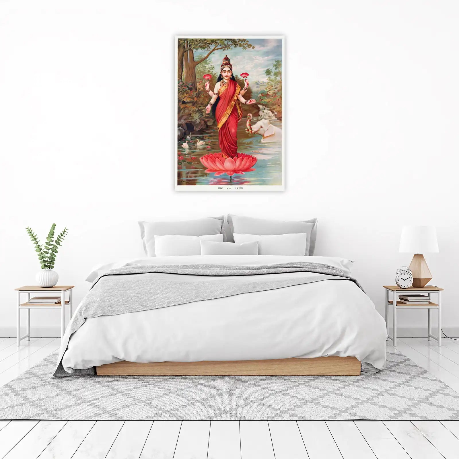 Goddess Lakshmi Lotus Wall Art Wall Art
