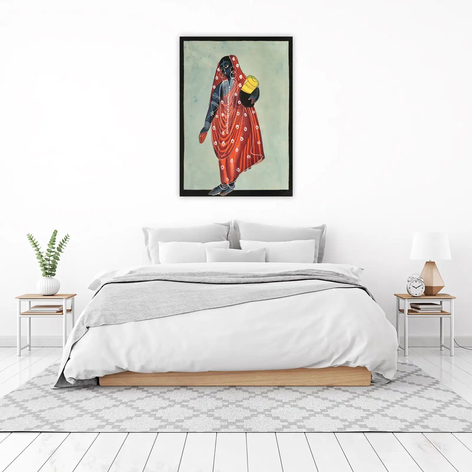 Vibrant Woman with Pot Wall Art