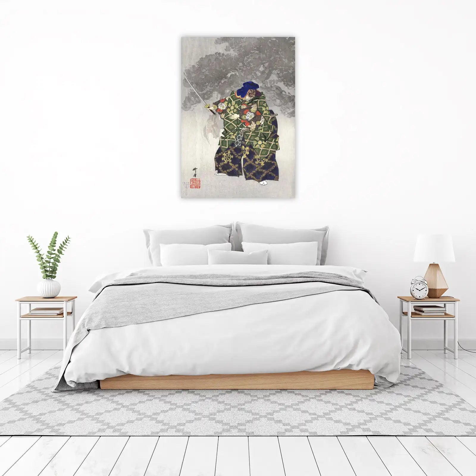 Samurai Warrior Kimono Art Wall Art