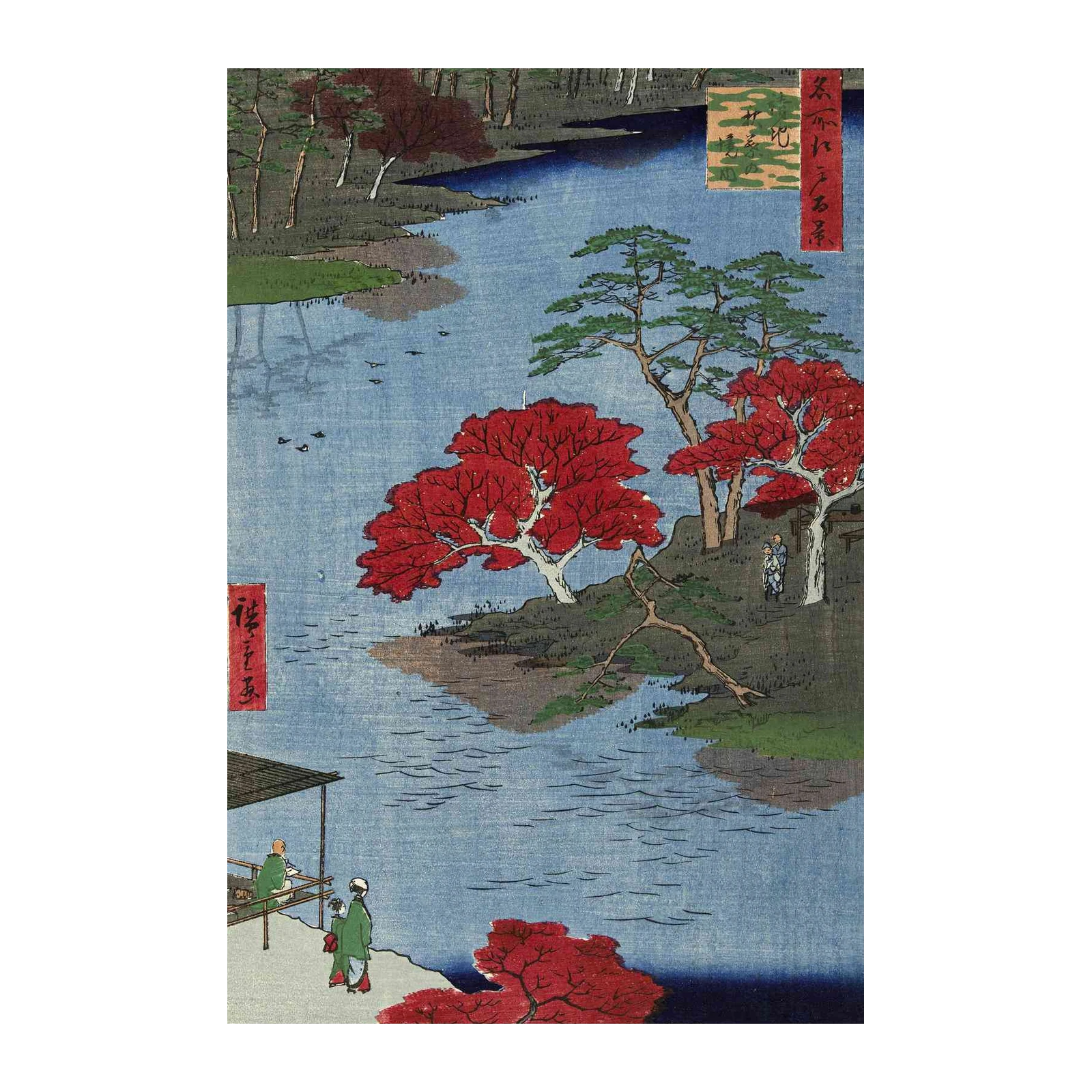 Serene Japanese Landscape Autumn Wall Art