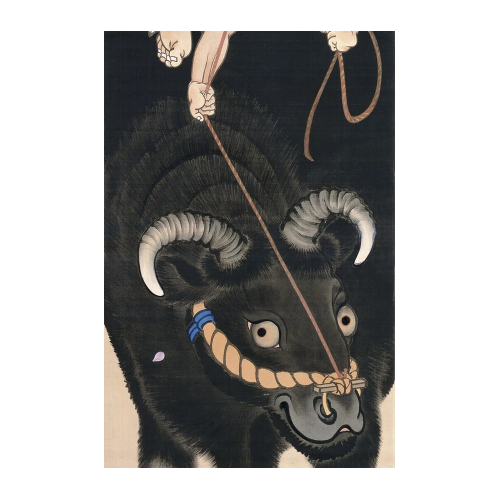 Boy & Bull Japanese Art Wall Art