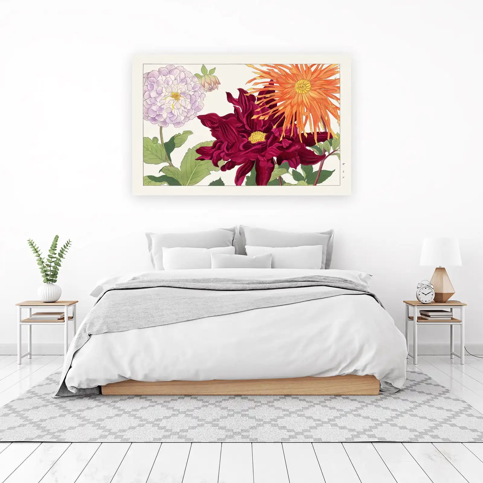 Exotic Dahlia Floral Botanical Wall Art