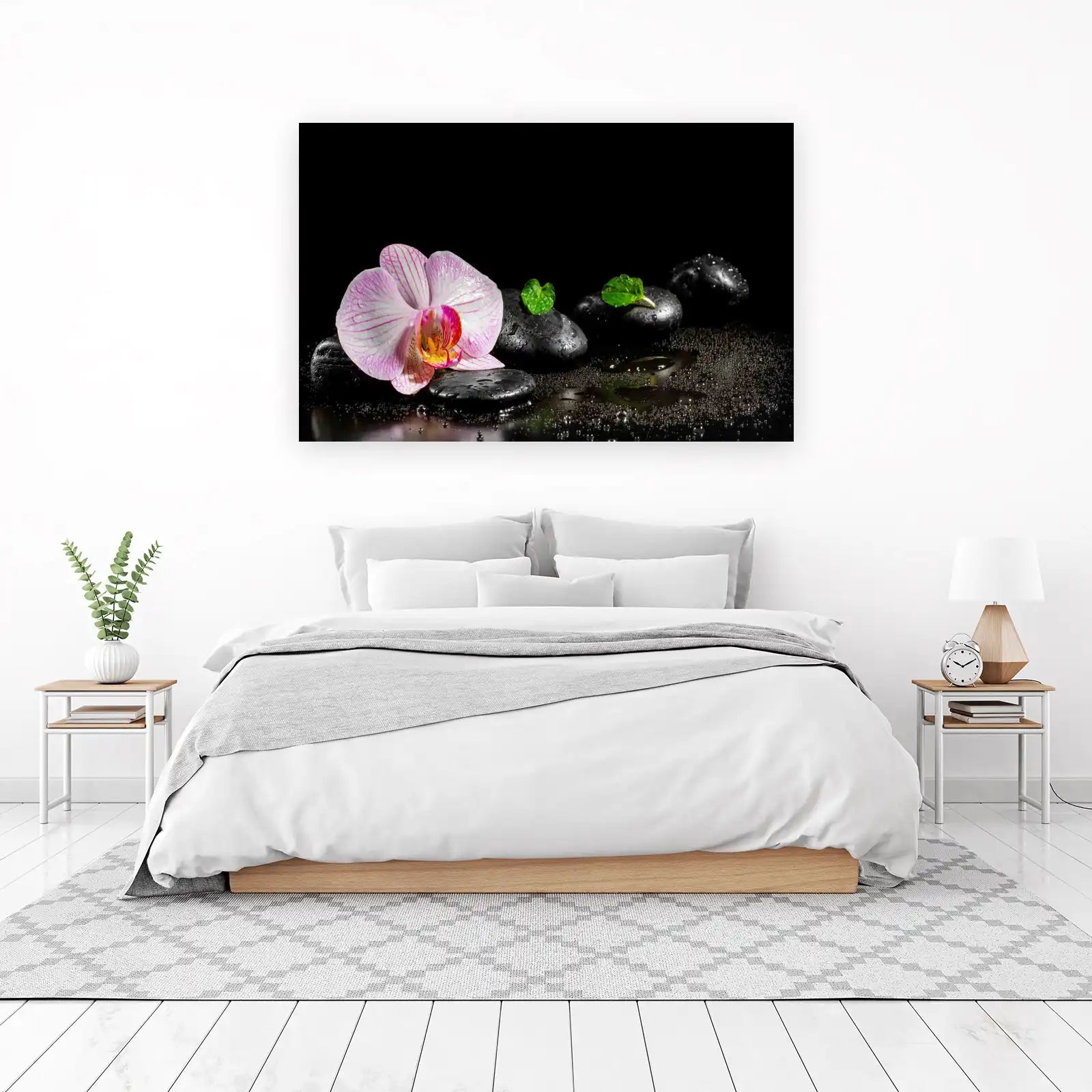 Zen Orchid & Stone Serenity Wall Art