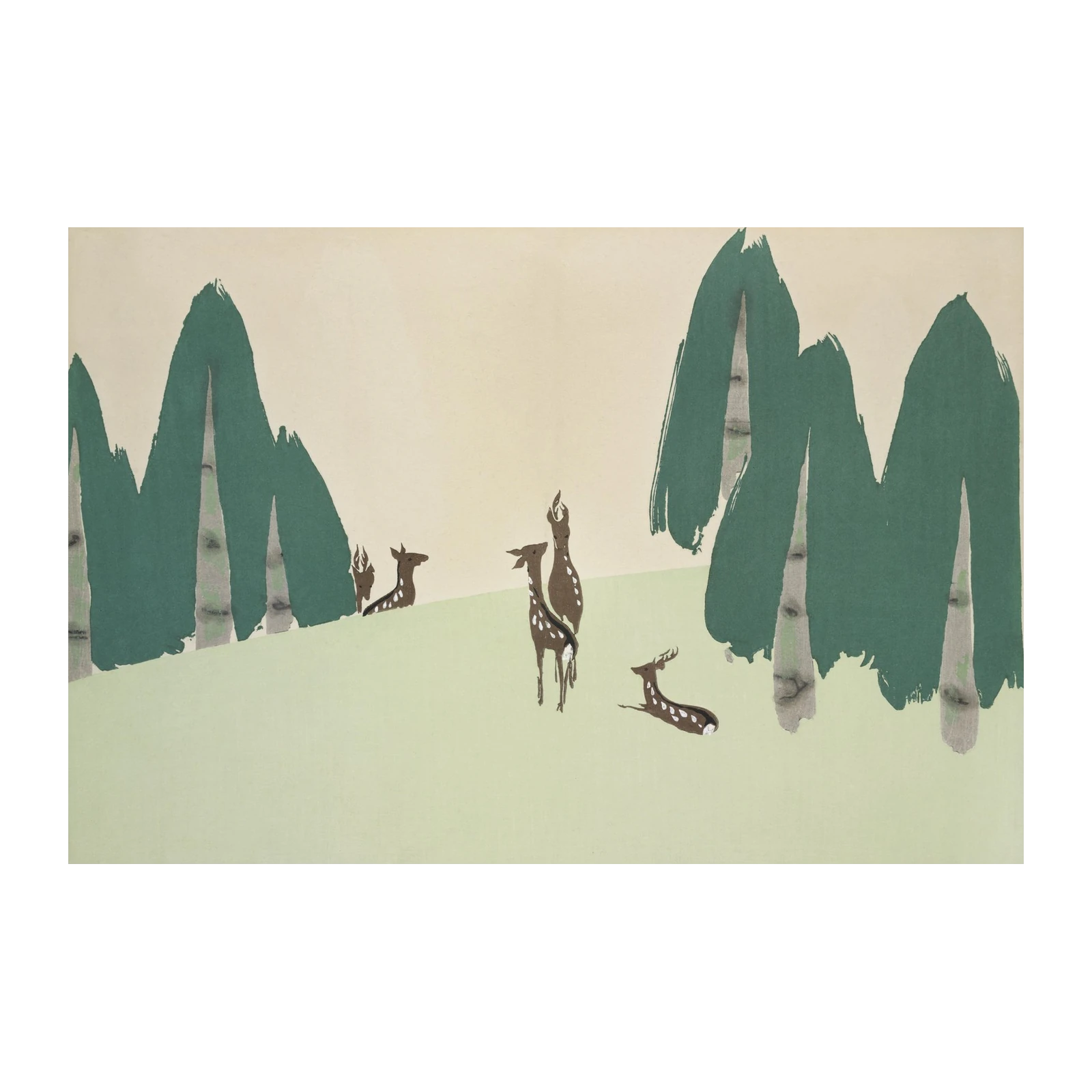 Serene Forest Deer Wall Art - Nature Wall Art