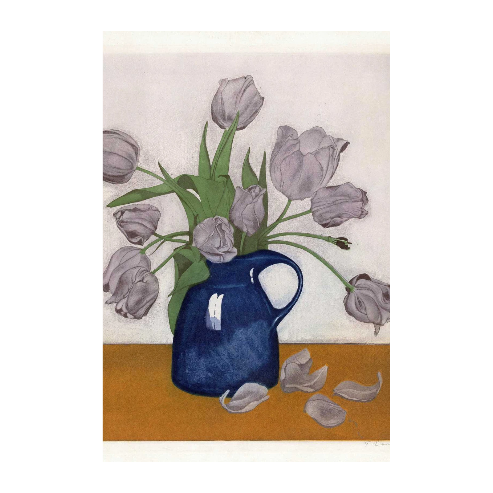 Serene Lavender Tulips Still Life Wall Art
