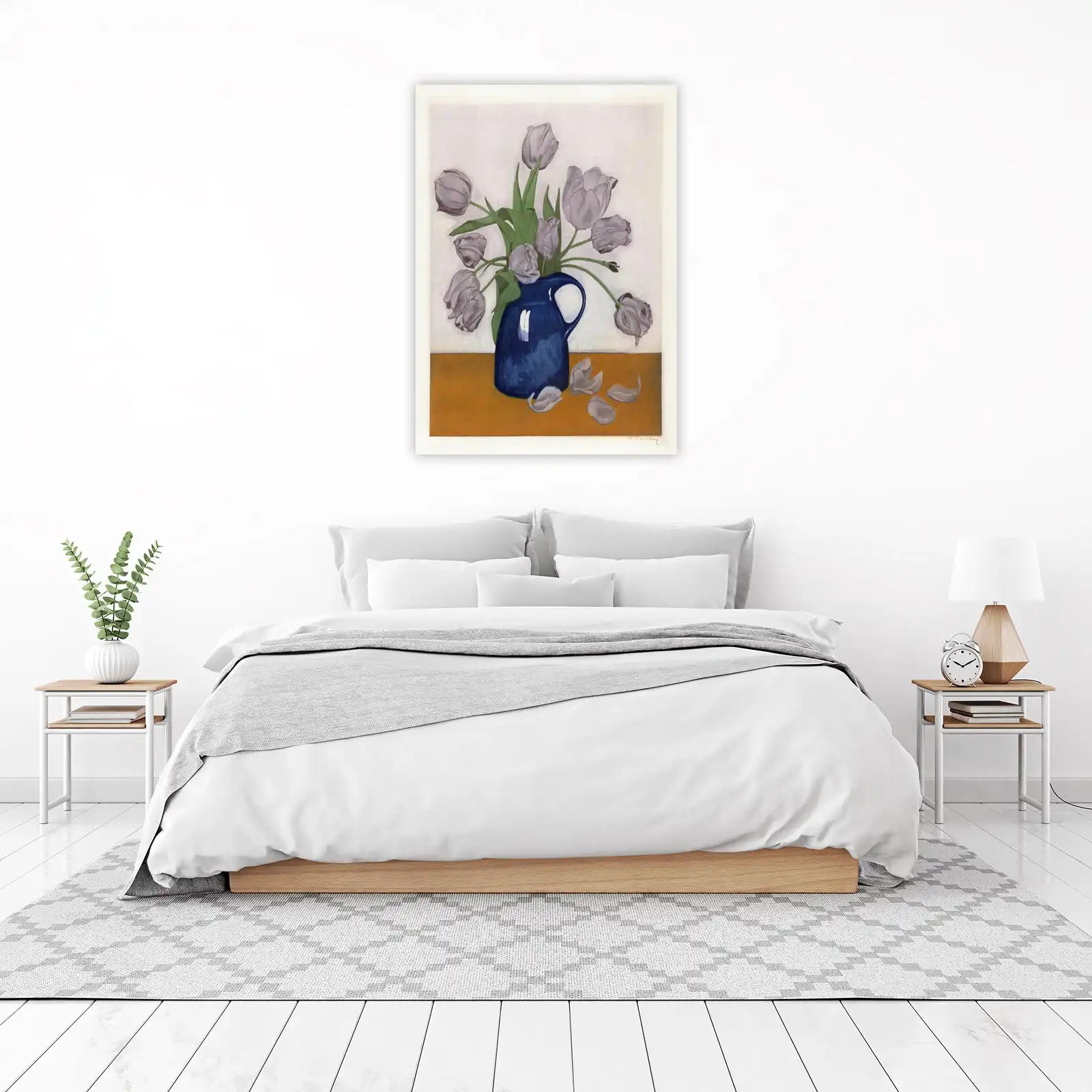 Serene Lavender Tulips Still Life Wall Art