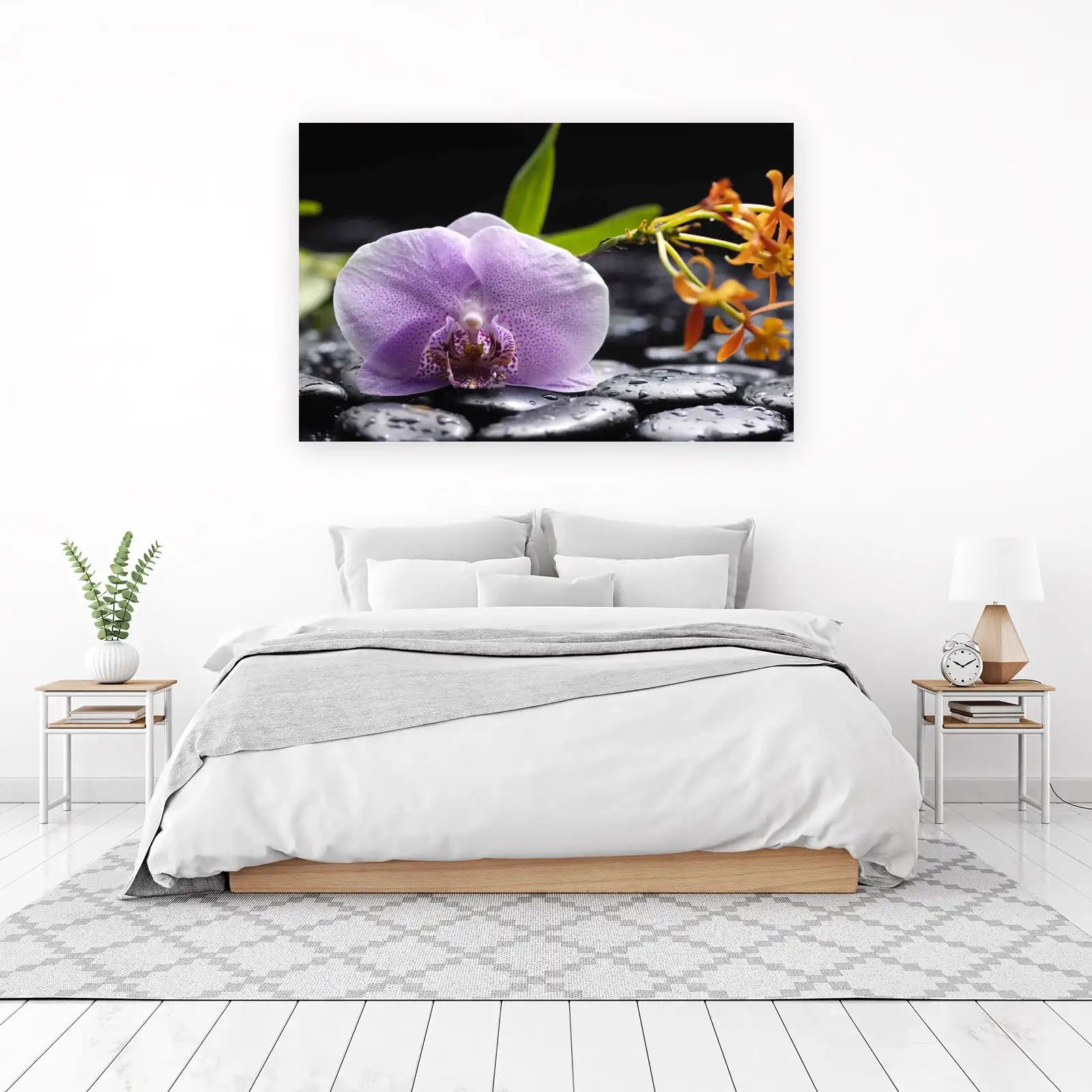 Serene Orchid Zen Garden Wall Art