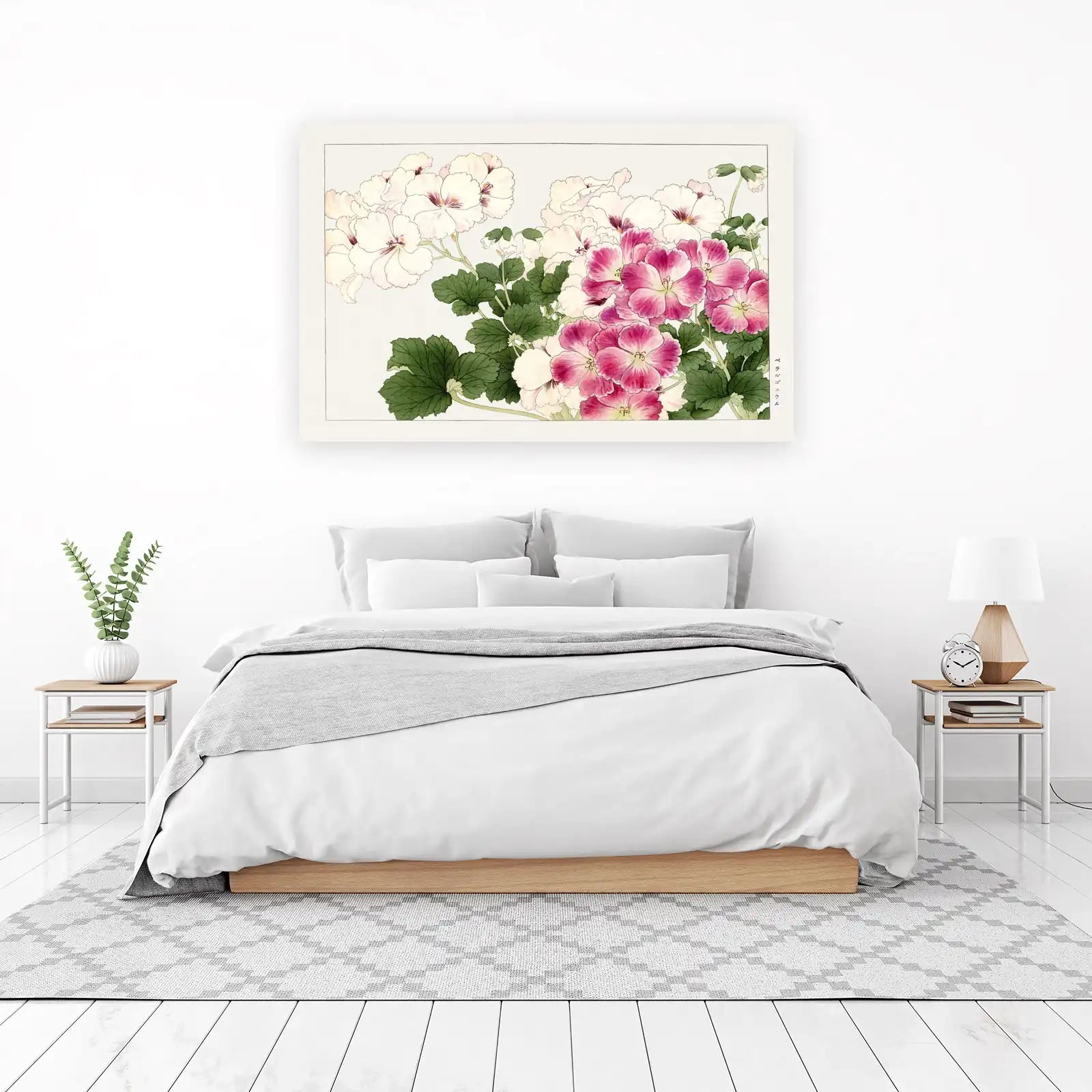 Vibrant Geranium Floral Wall Art Wall Art