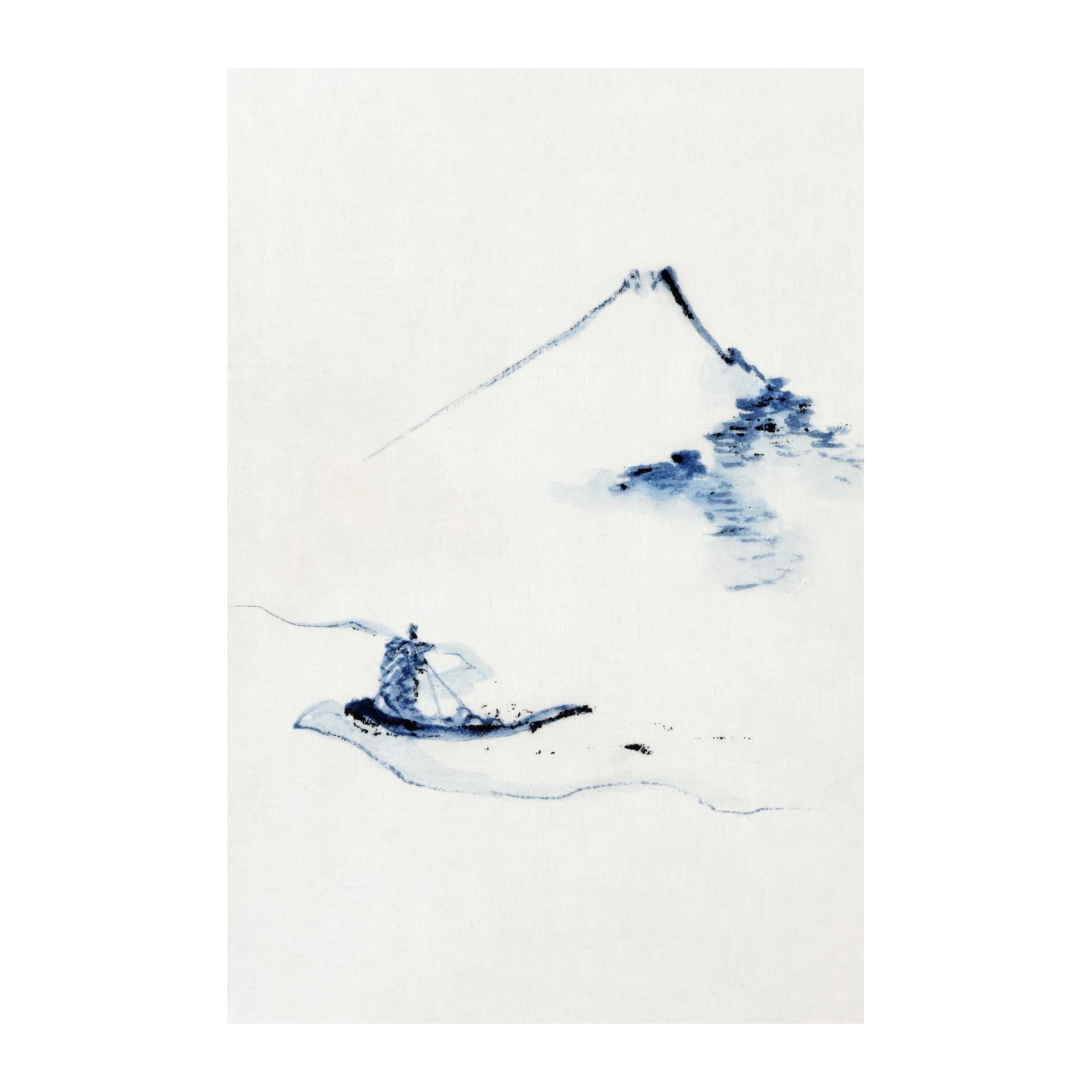 Zen Serenity Mountain & Boat Wall Art