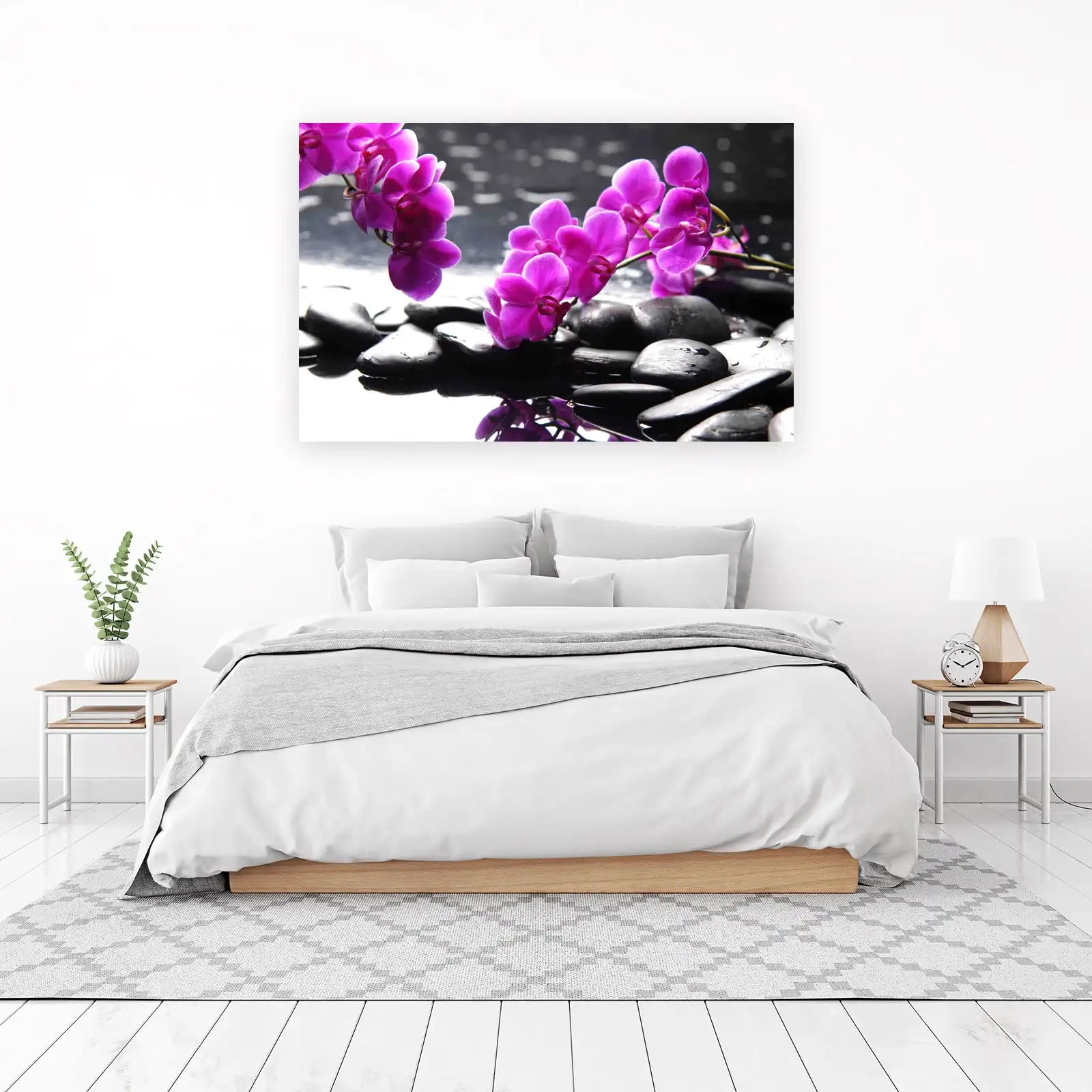 Serene Orchid & Zen Stones Wall Art