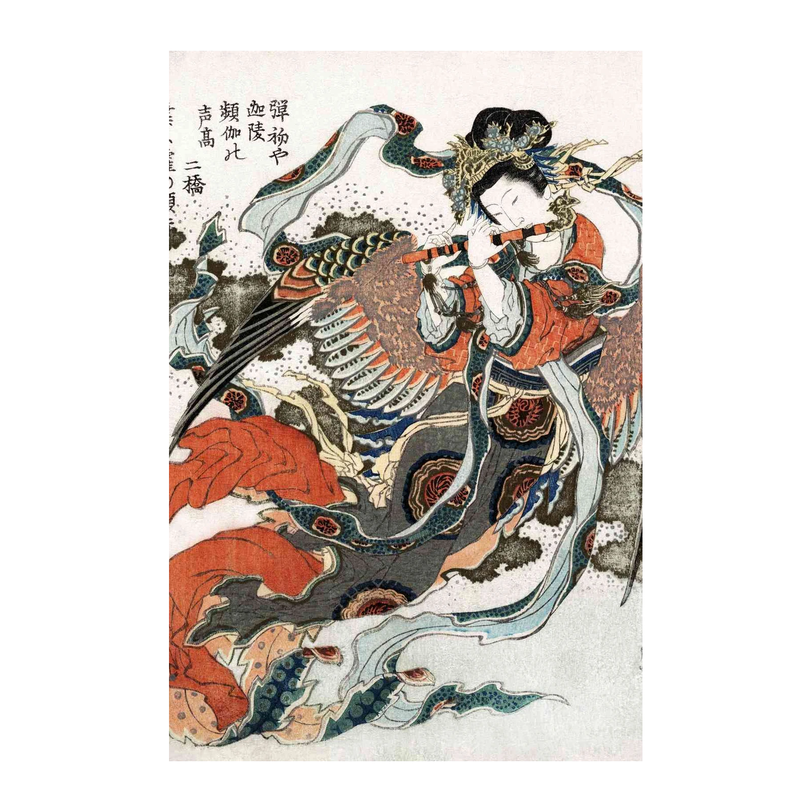 Enchanting Japanese Flutist Wall Art