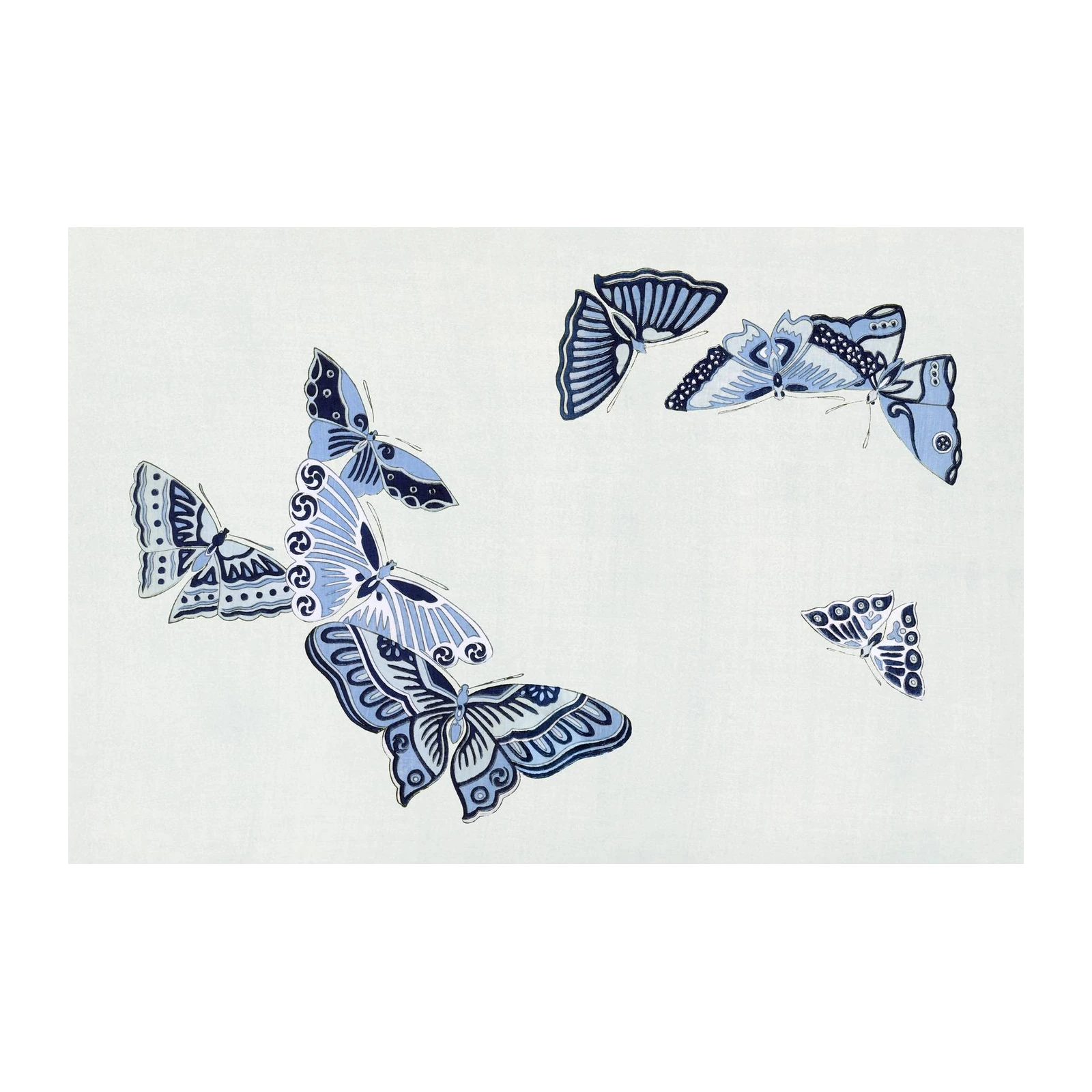 Elegant Blue Butterfly Medley Wall Art