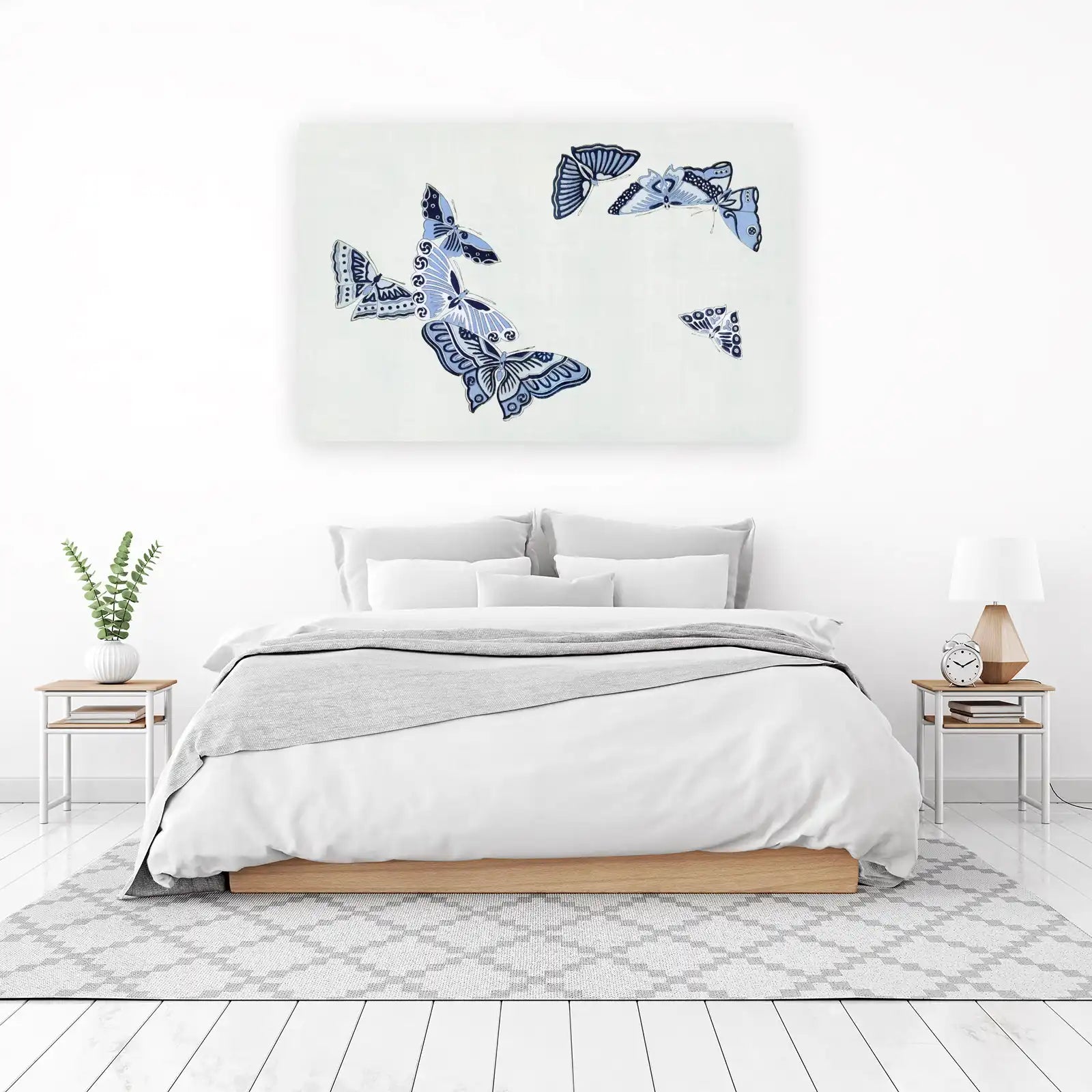 Elegant Blue Butterfly Medley Wall Art