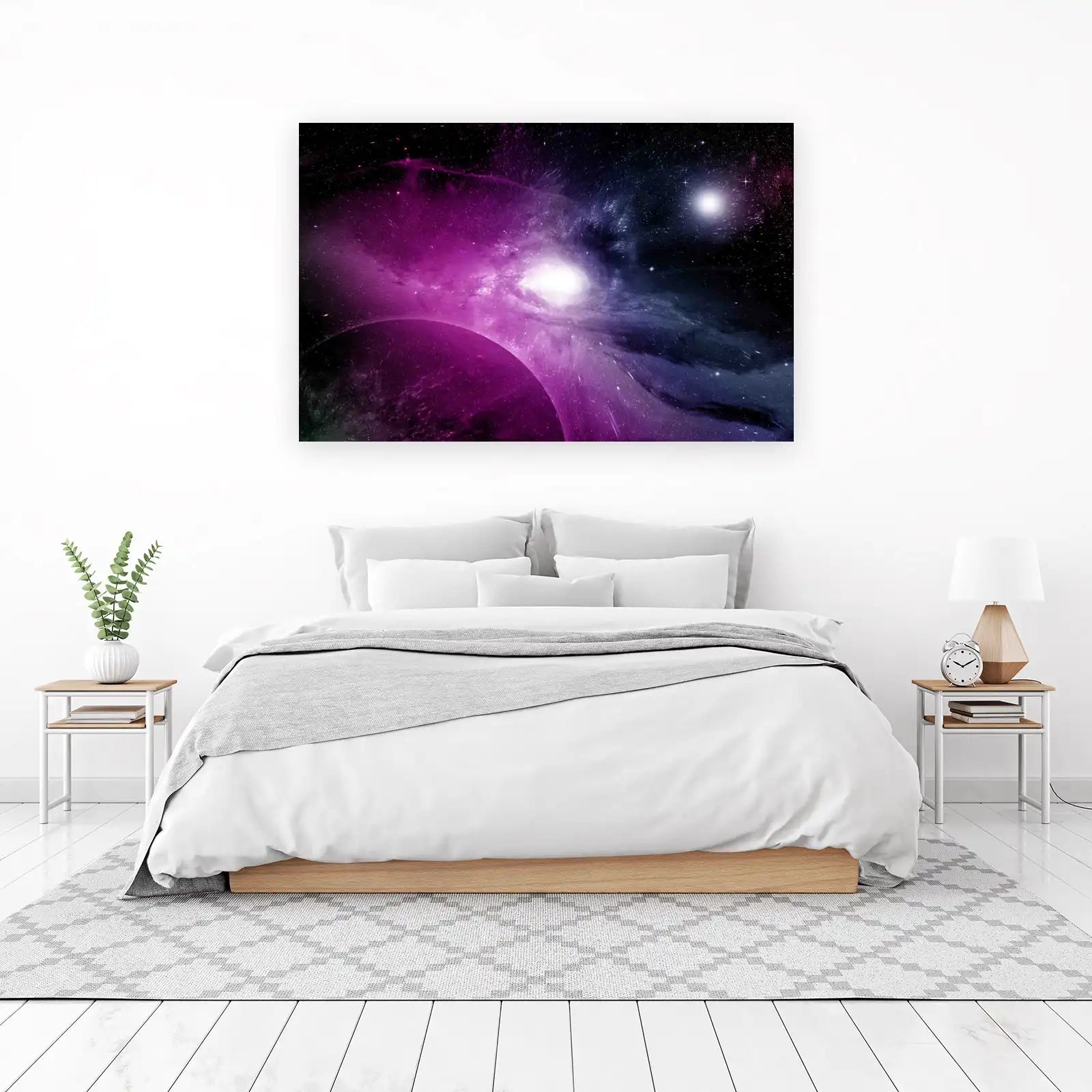 Vibrant Nebula & Planet Wall Art