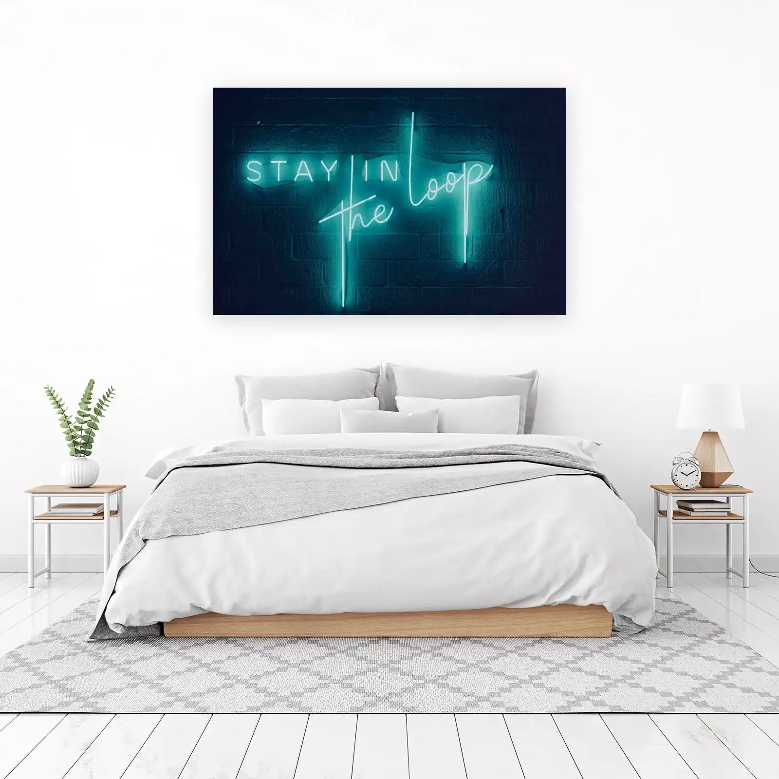 Stay In The Loop Neon Quote Wall Art
