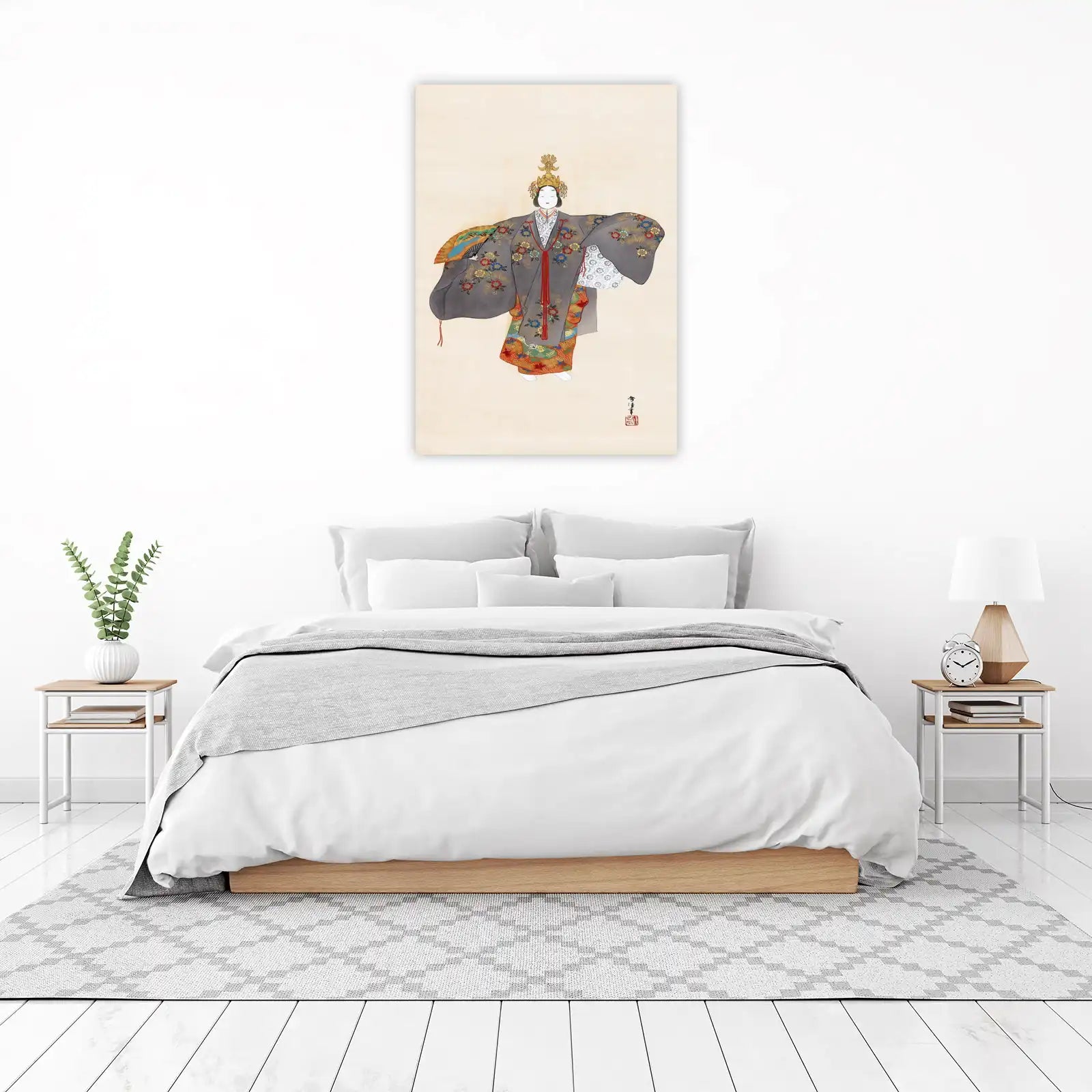 Elegant Geisha Kimono Art Wall Art