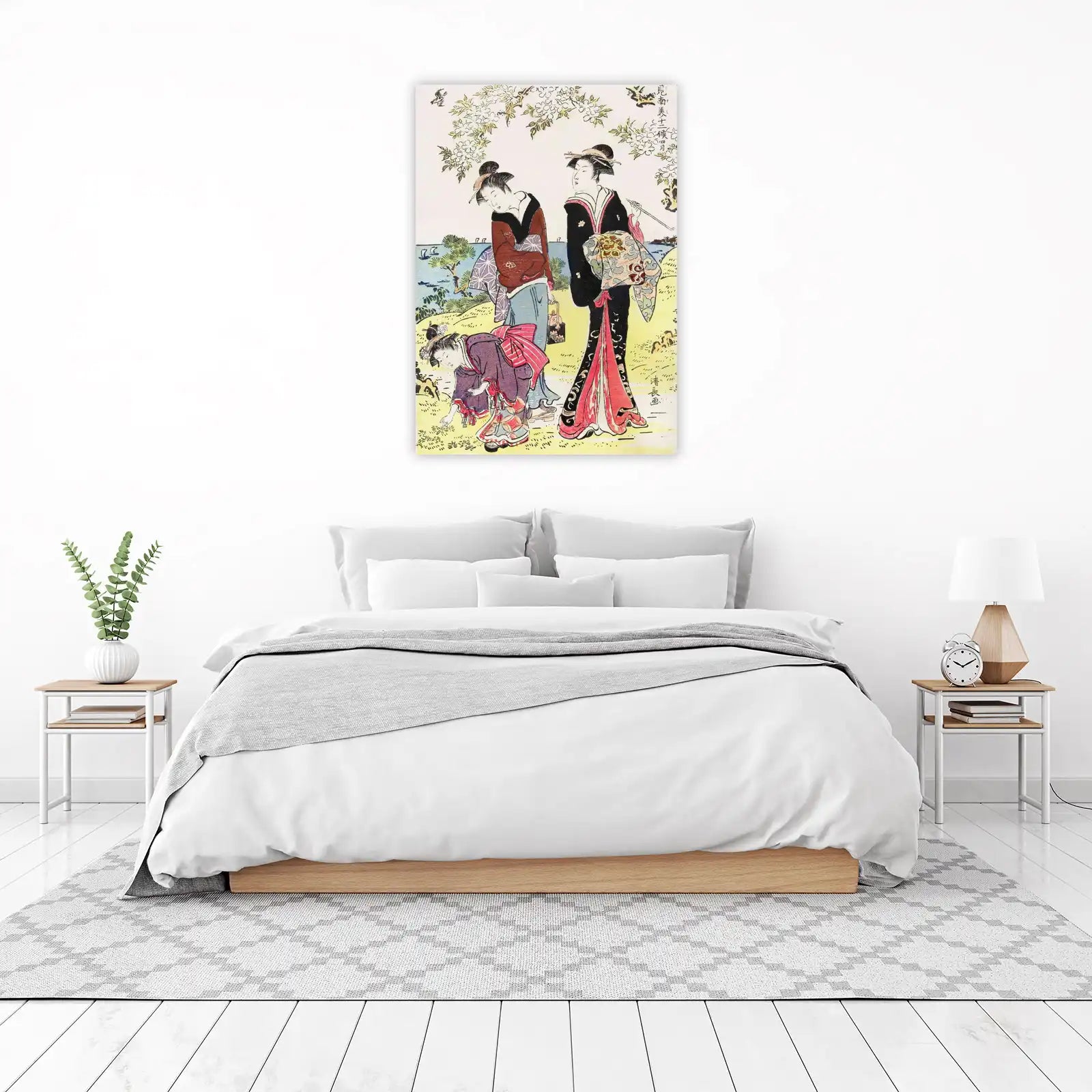 Elegant Geisha Spring Walk Wall Art