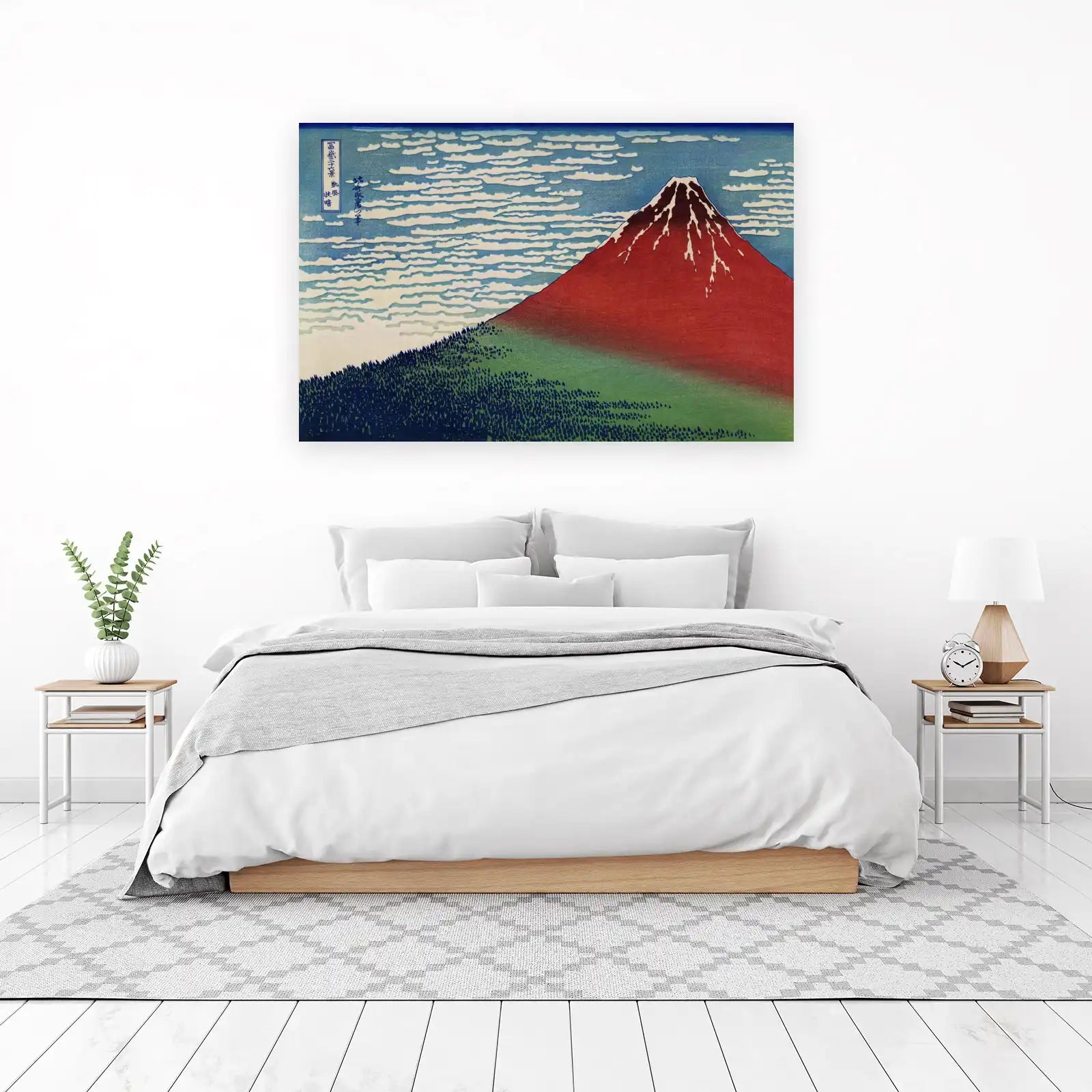 Majestic Fuji Red Sky Wall Art