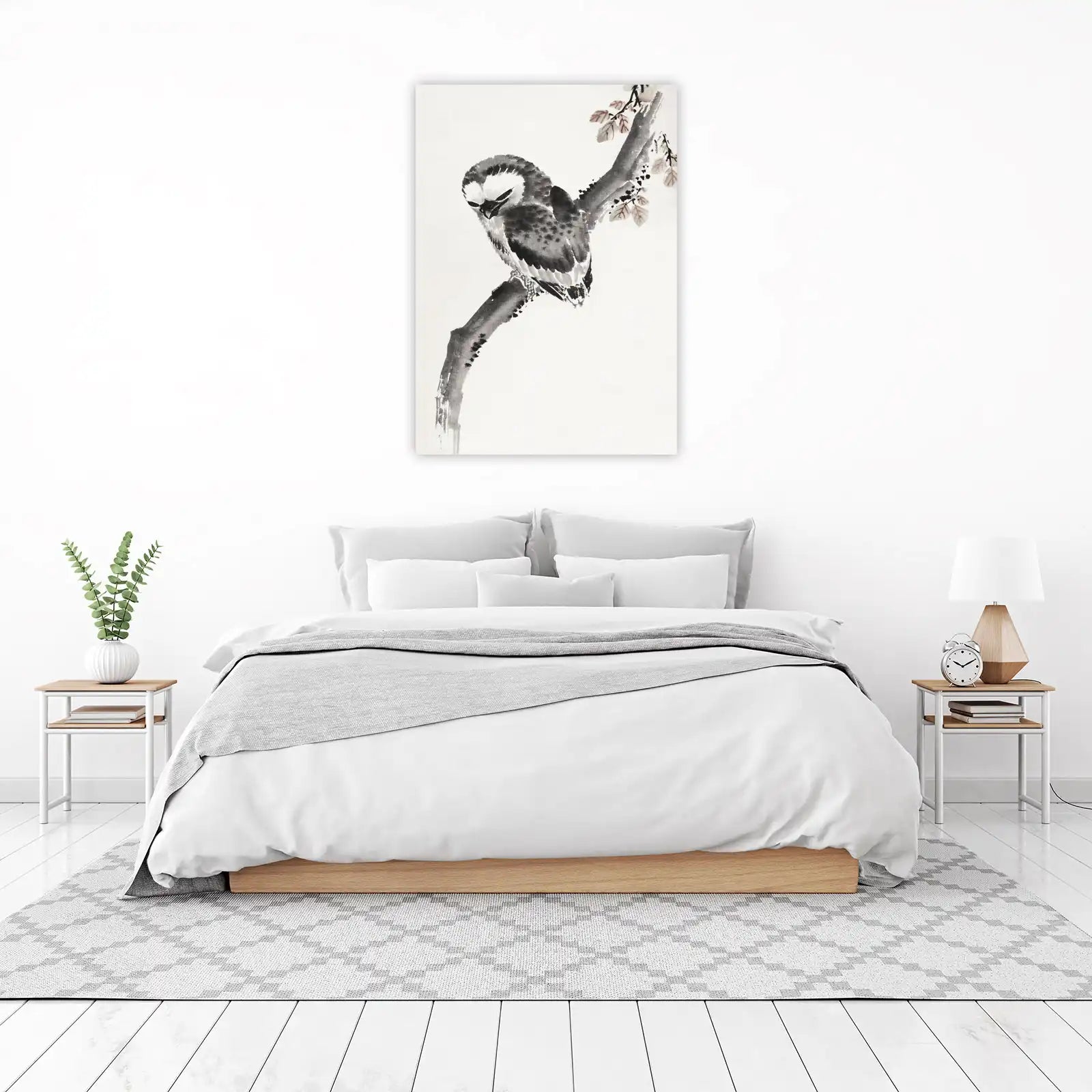Serene Owl on Branch Wall Art