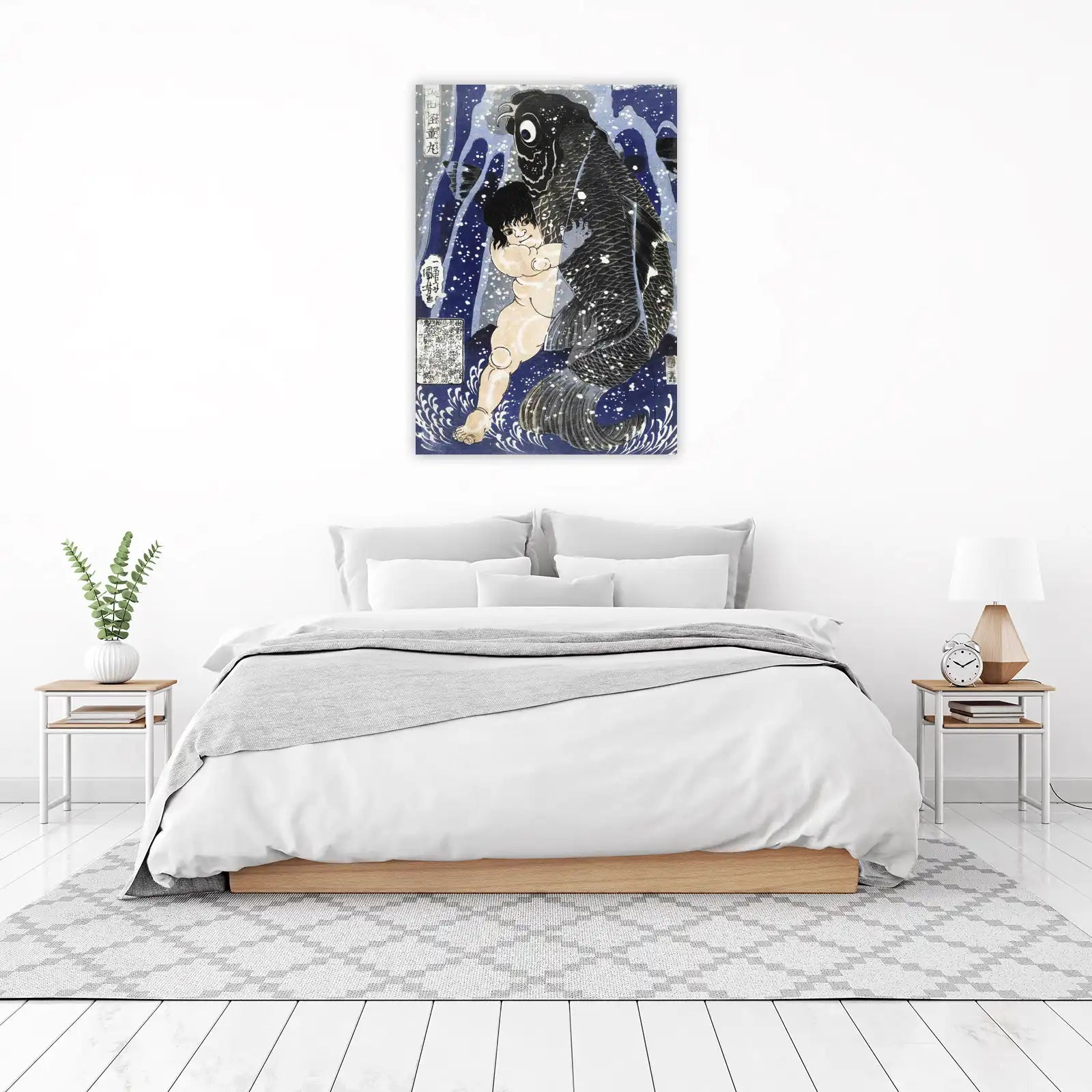 Mythical Kappa & Koi Japanese Art Wall Art